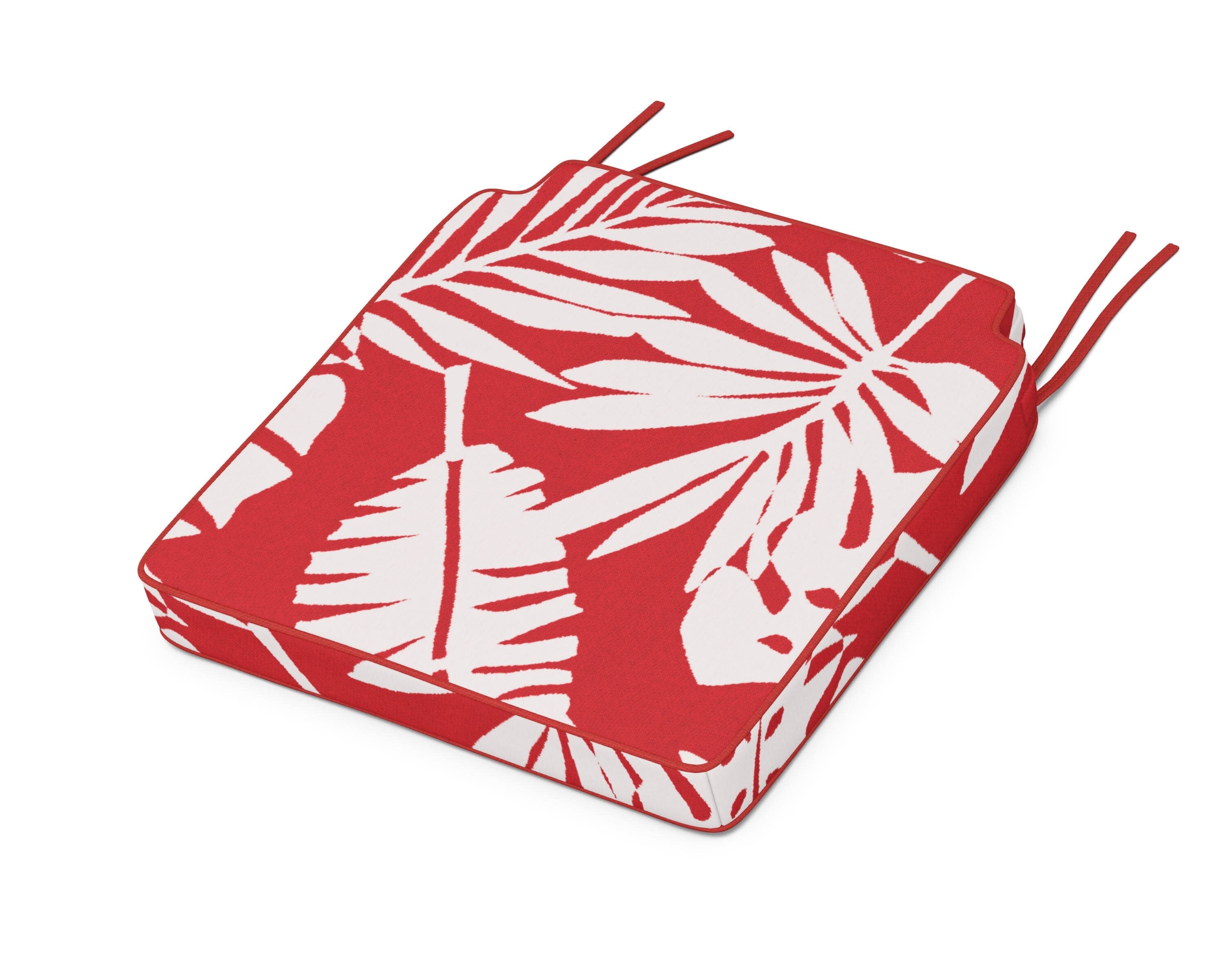 Acadia Dining Side Seat Cushion in Leaf Crimson