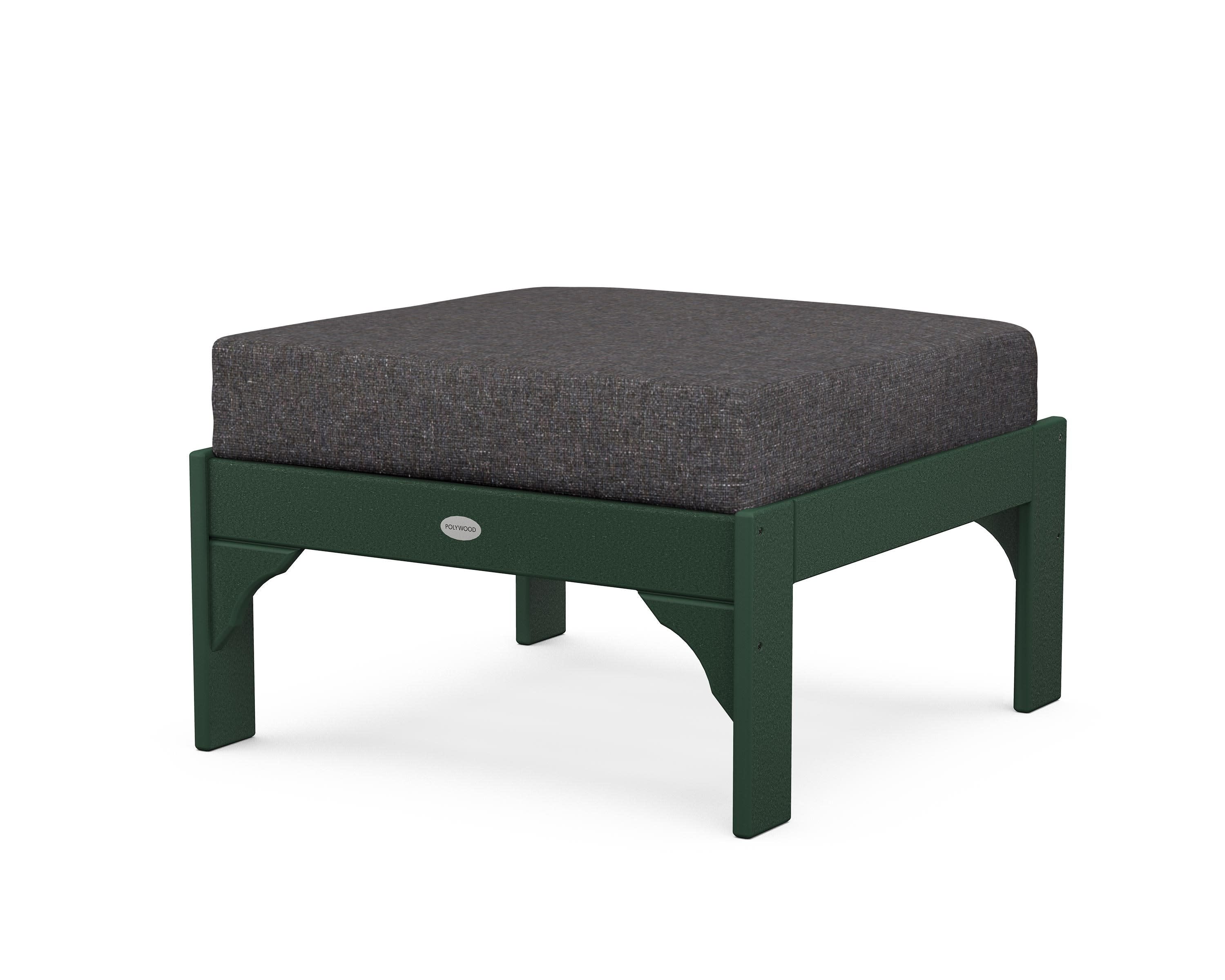 Vineyard Deep Seating Ottoman in Green / Ash Charcoal