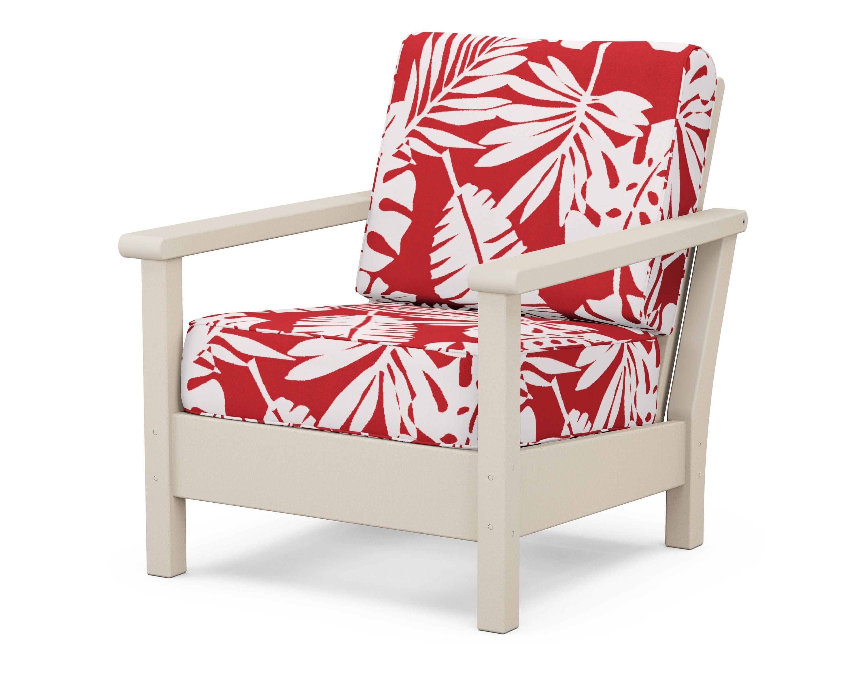 Harbour Deep Seating Chair in Sand / Leaf Crimson