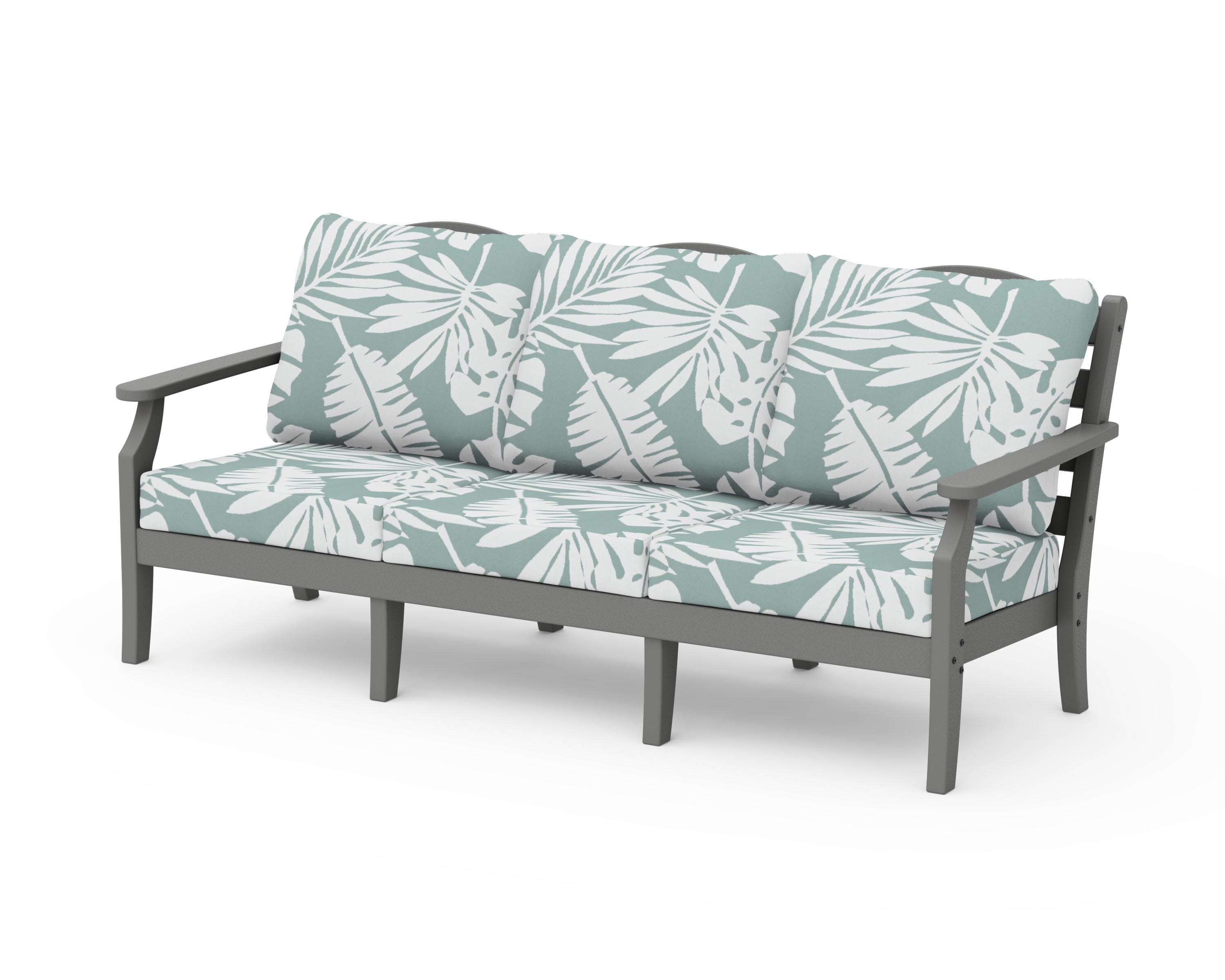 Savannah Deep Seating Sofa in Slate Grey / Leaf Glacier Spa