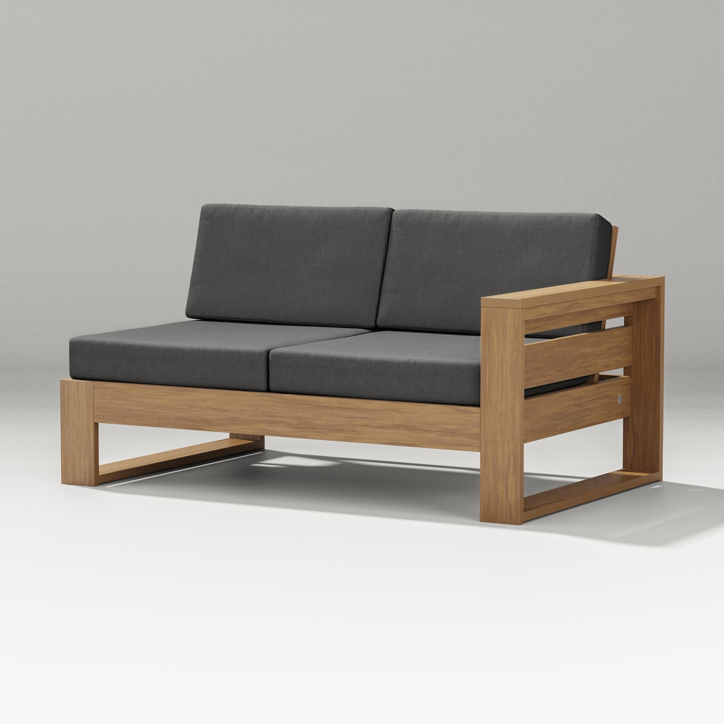 Latitude Modular Right Arm Loveseat in Natural / Spectrum Carbon