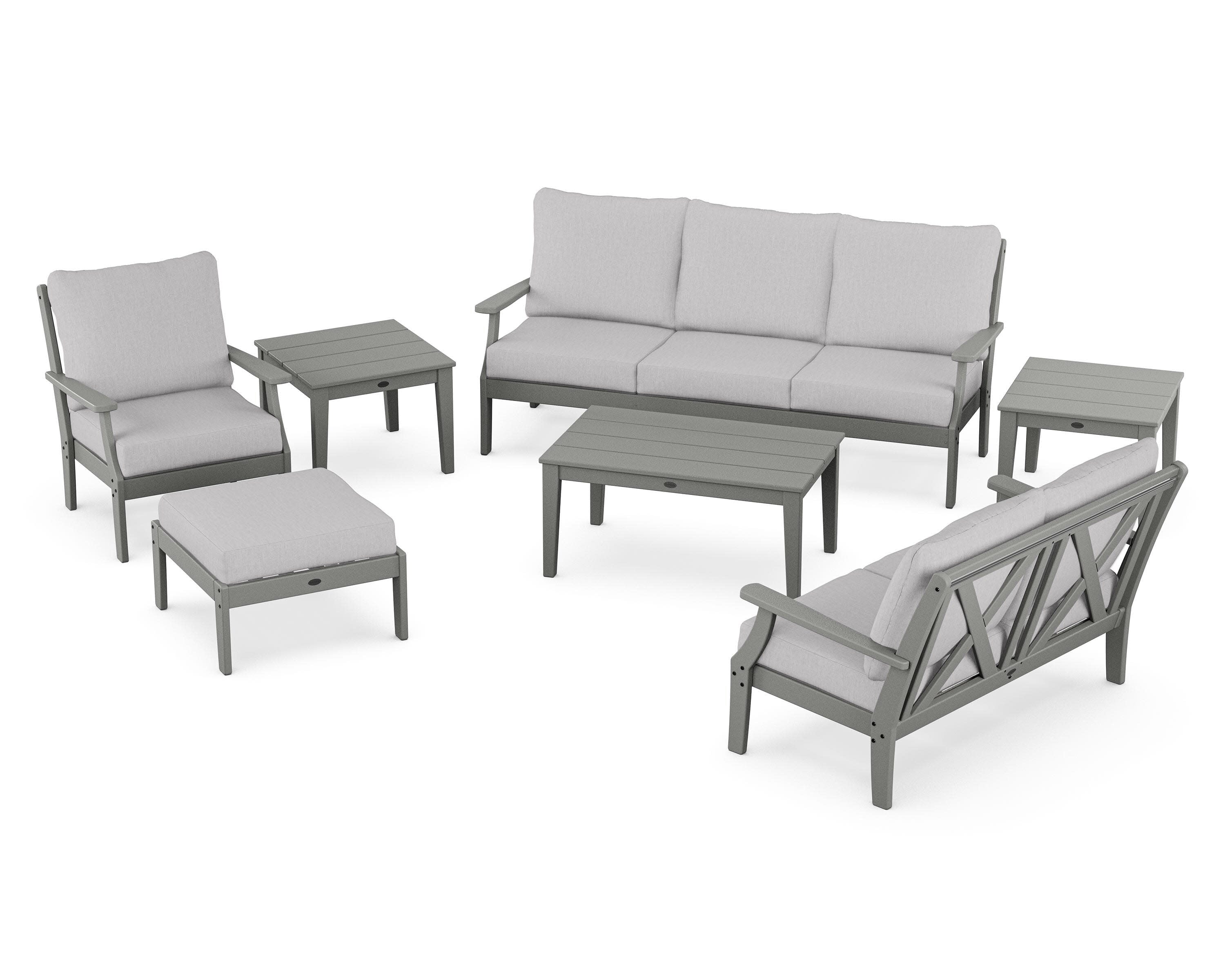 Braxton 7-Piece Deep Seating Set in Slate Grey / Granite