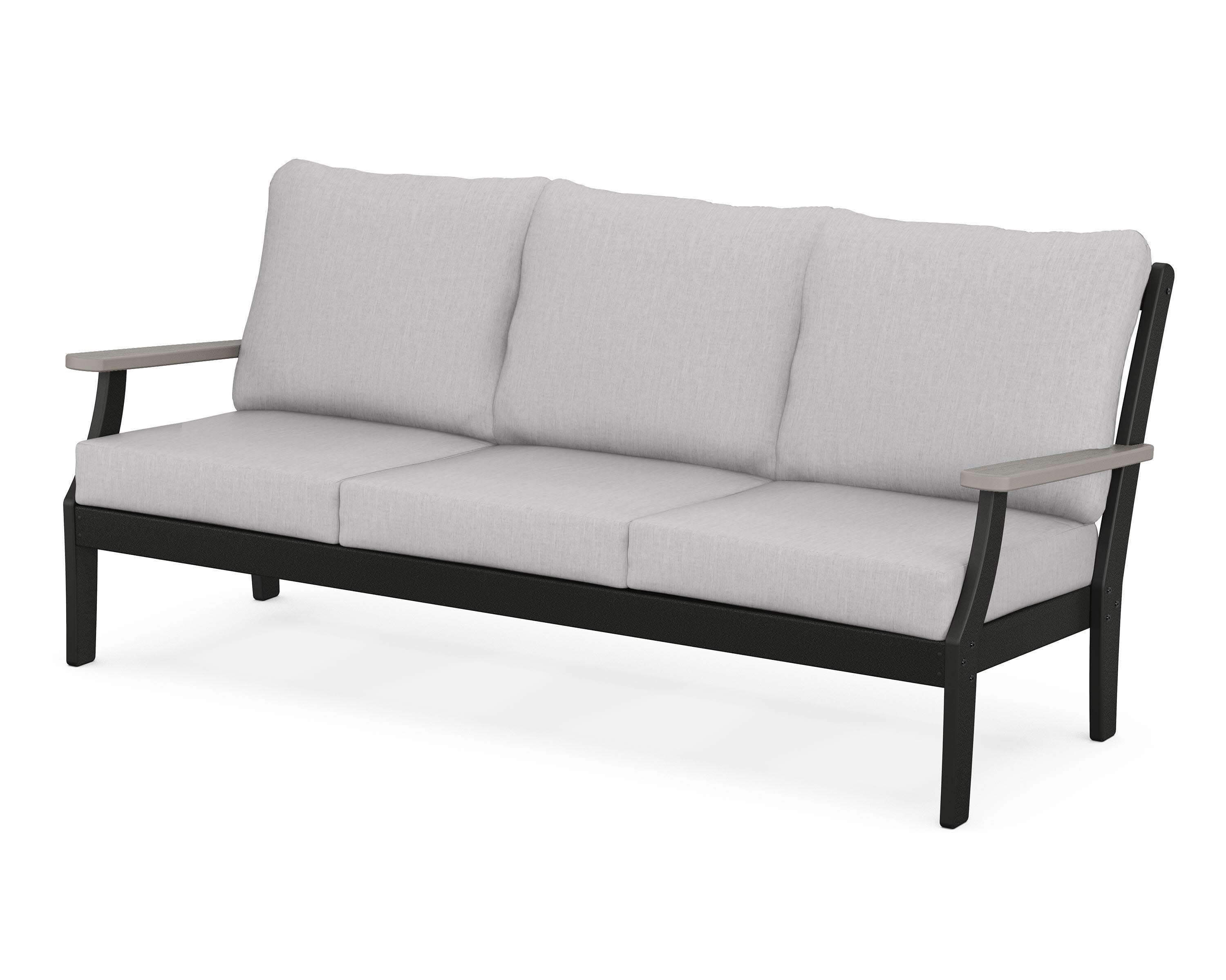Braxton Deep Seating Sofa in Black / Driftwood / Granite