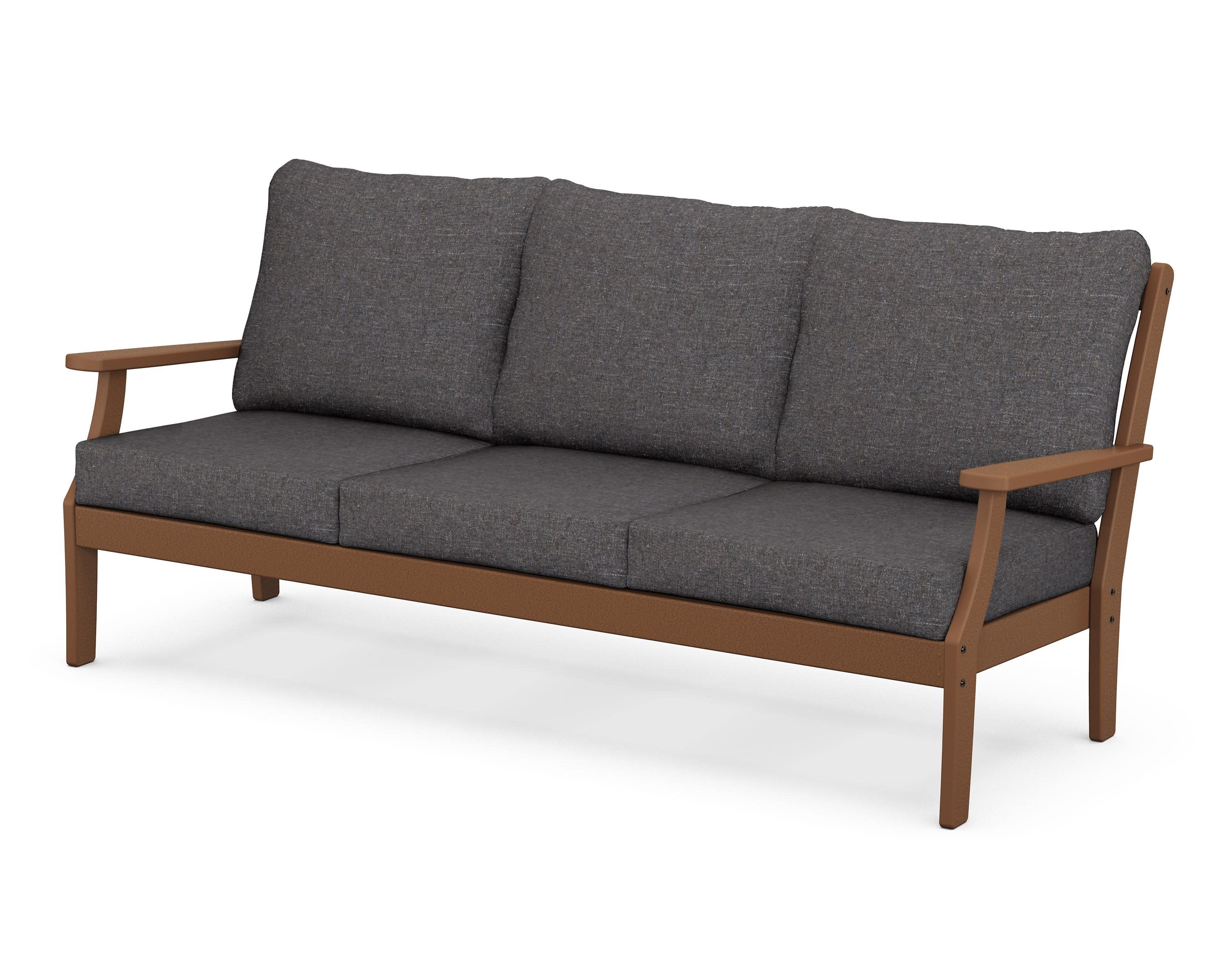 Braxton Deep Seating Sofa in Teak / Ash Charcoal