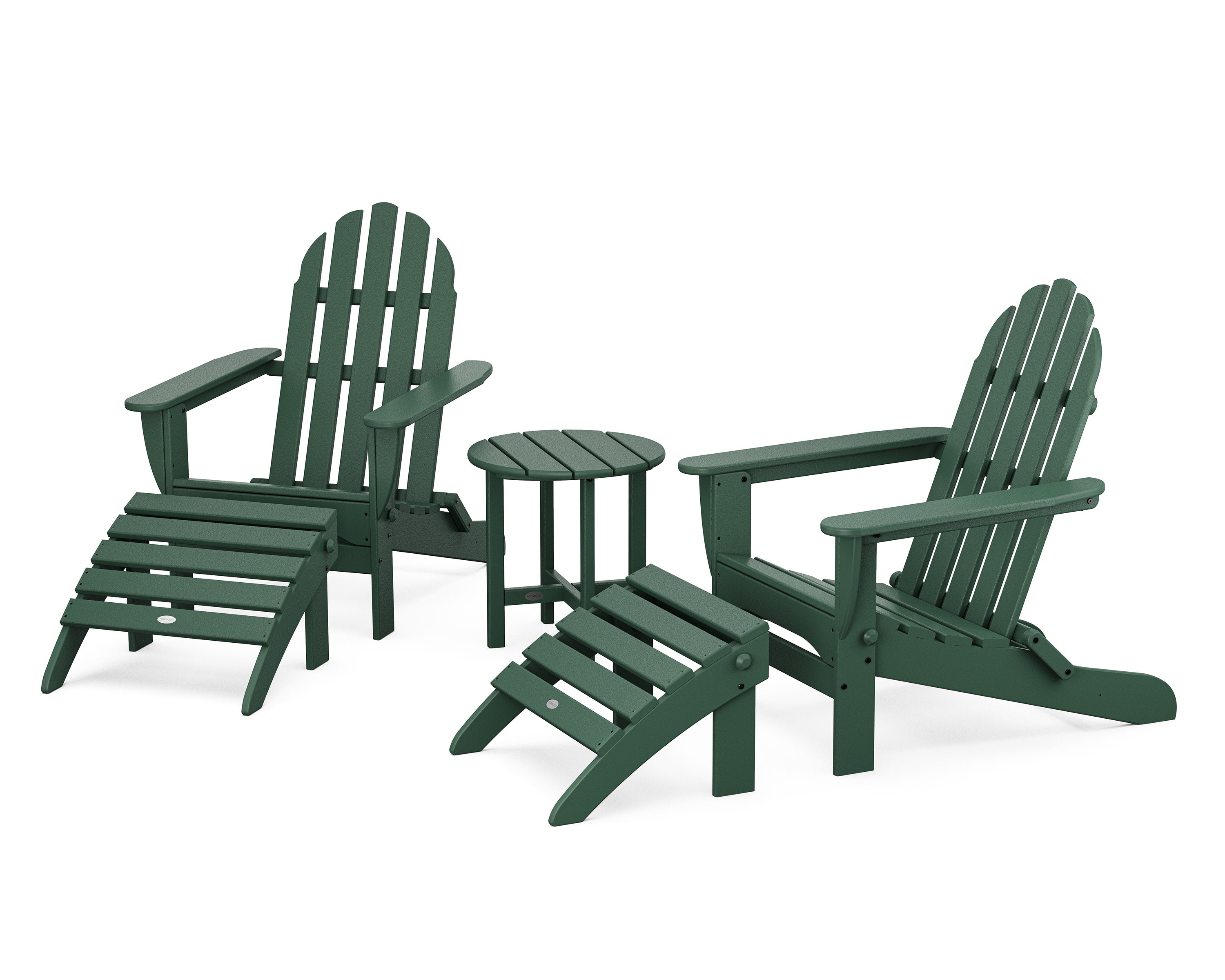 Classic Adirondack 5-Piece Casual Set in Green