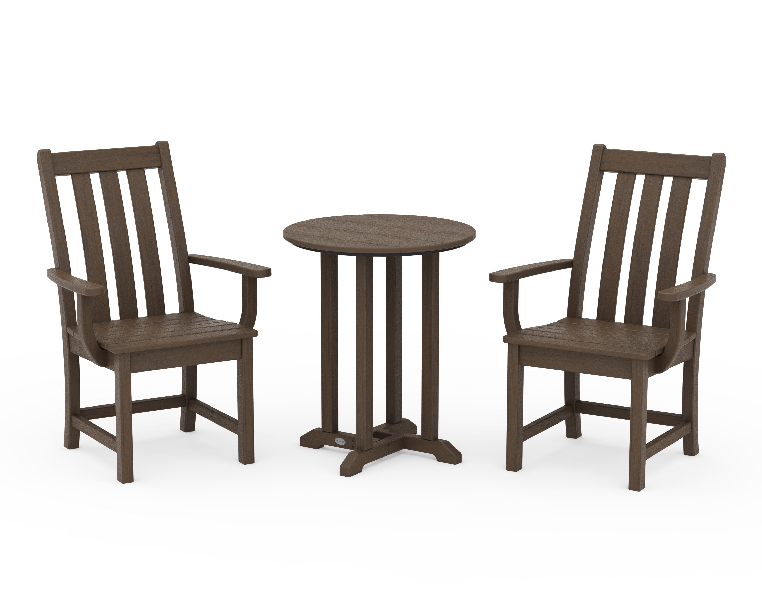 Vineyard 3-Piece Round Bistro Dining Set in Kona