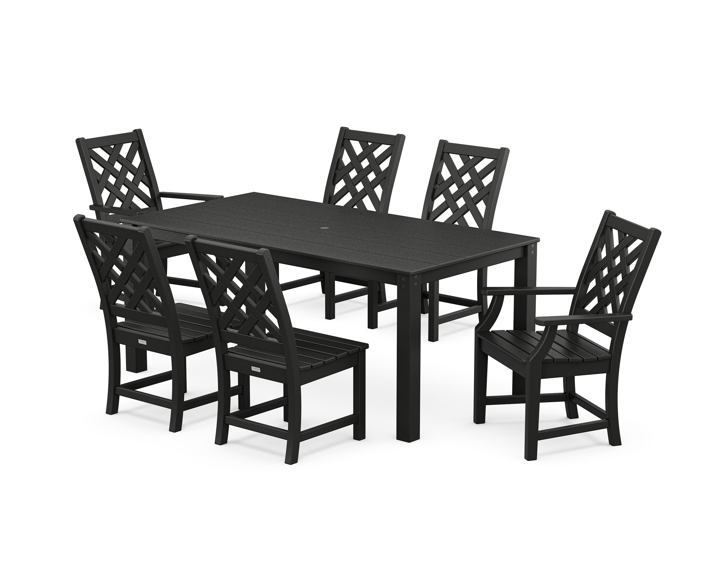 Wovendale 7-Piece Parsons Dining Set in Black