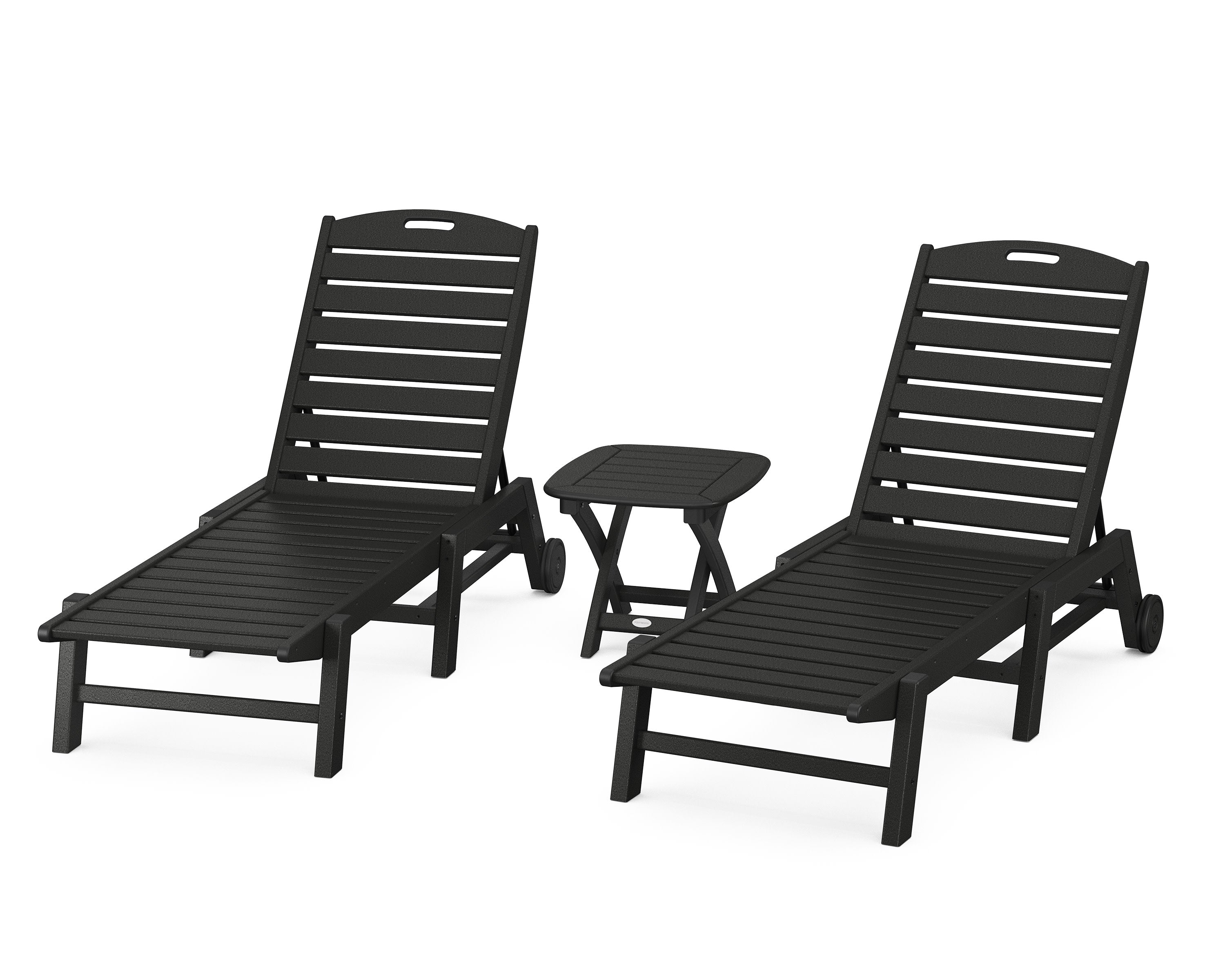 Nautical 3-Piece Chaise Set in Black