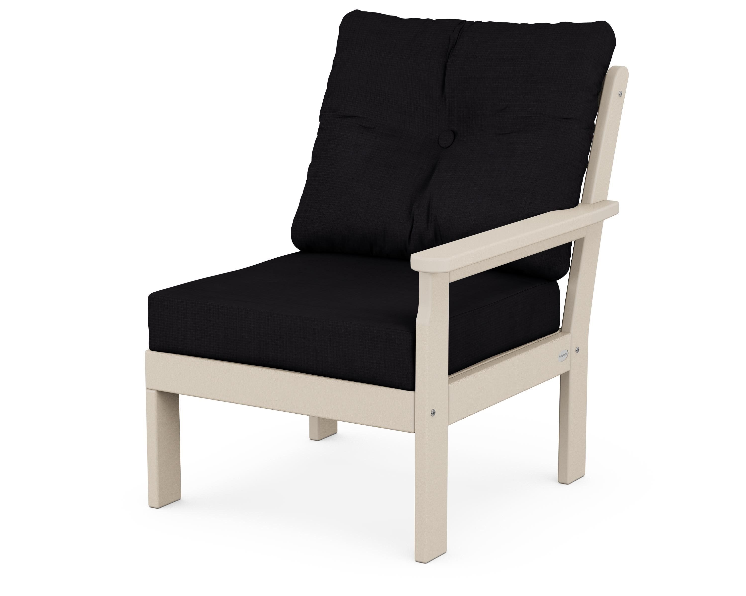 Vineyard Modular Right Arm Chair in Sand / Midnight Linen