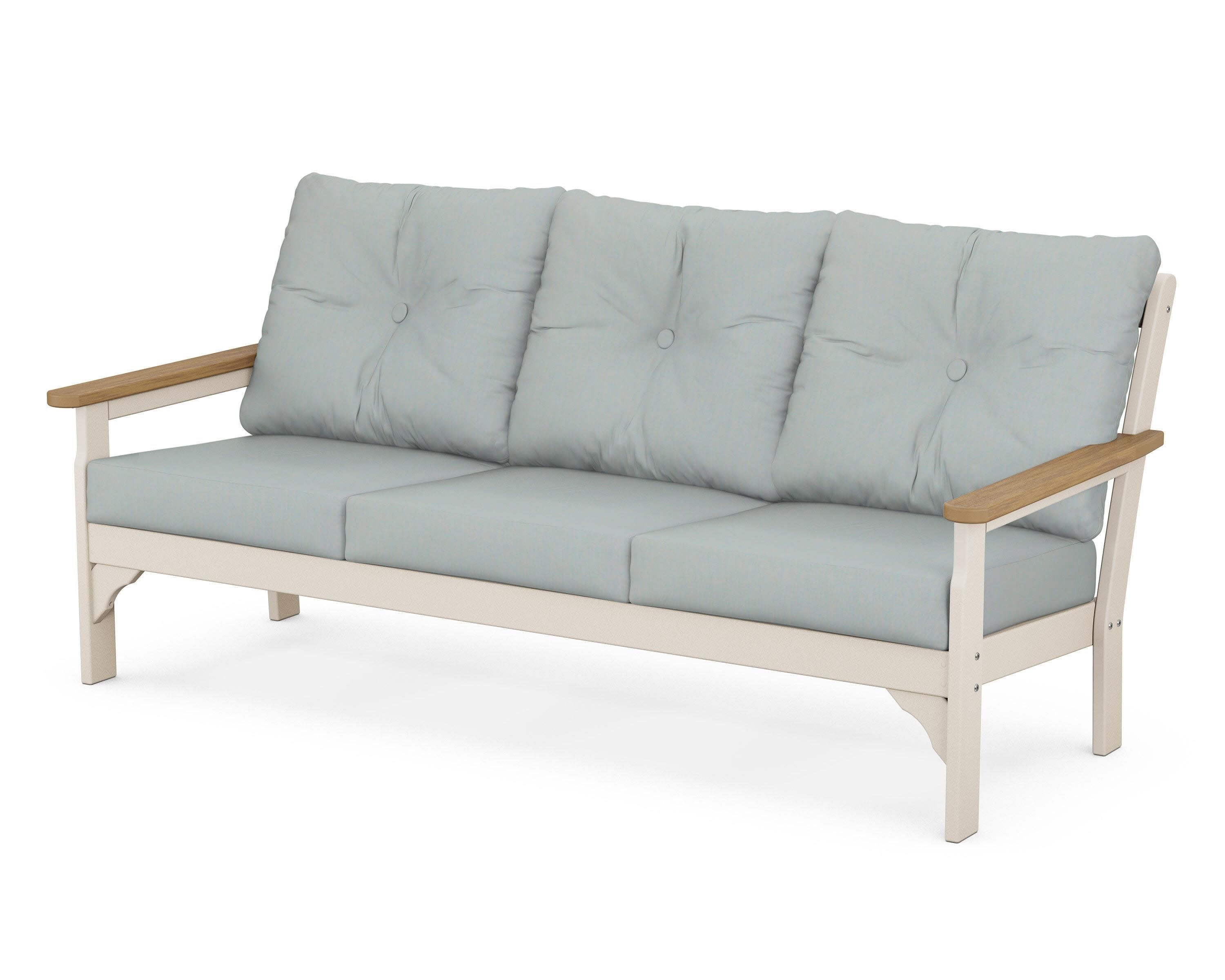 Vineyard Deep Seating Sofa in Sand / Natural / Spa