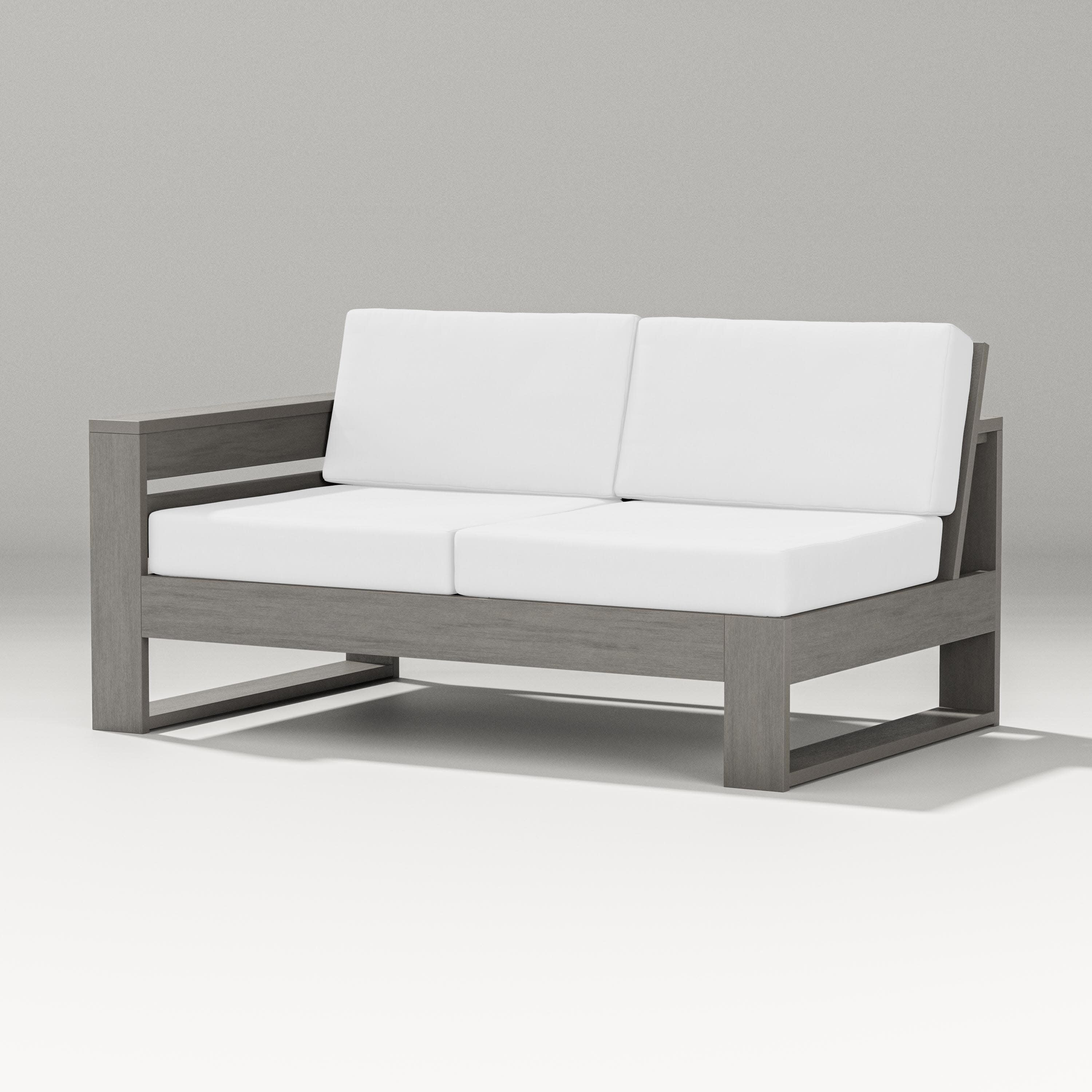 Latitude Modular Left Arm Loveseat in Driftwood / Natural