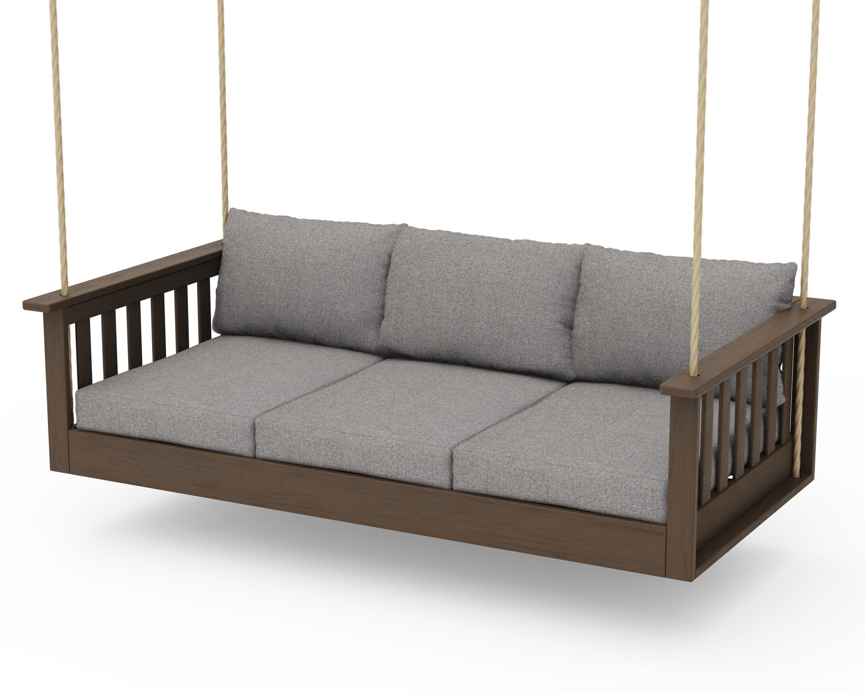 Vineyard Daybed Swing in Kona / Grey Mist