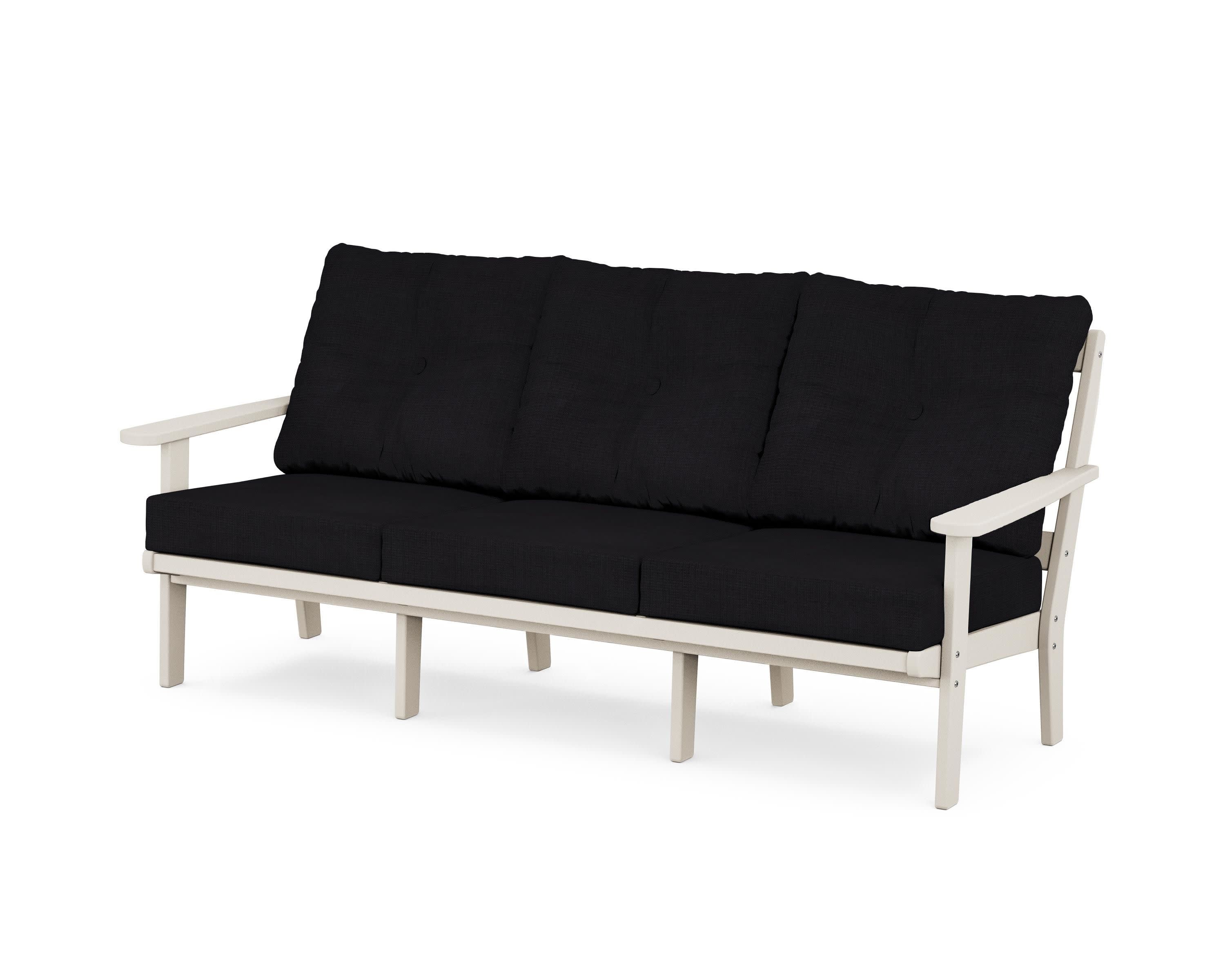 Mission Deep Seating Sofa in Sand / Midnight Linen