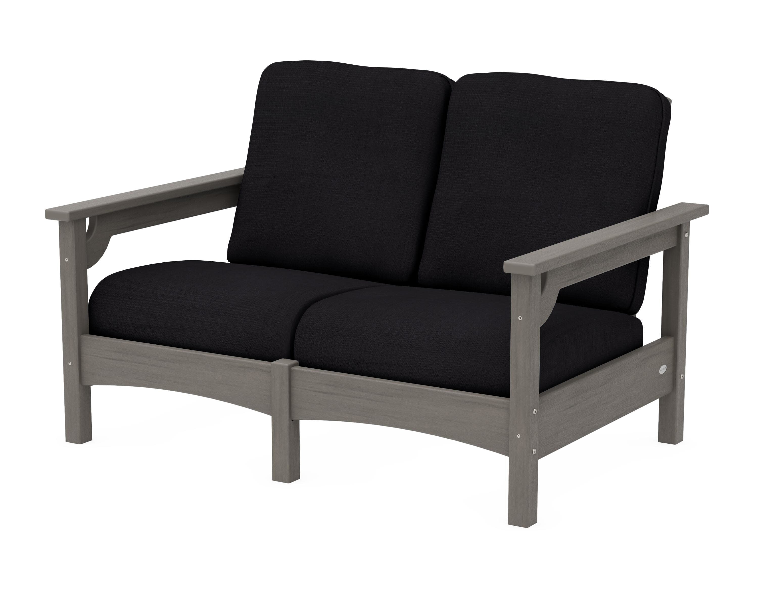 Club Loveseat in Driftwood / Midnight Linen