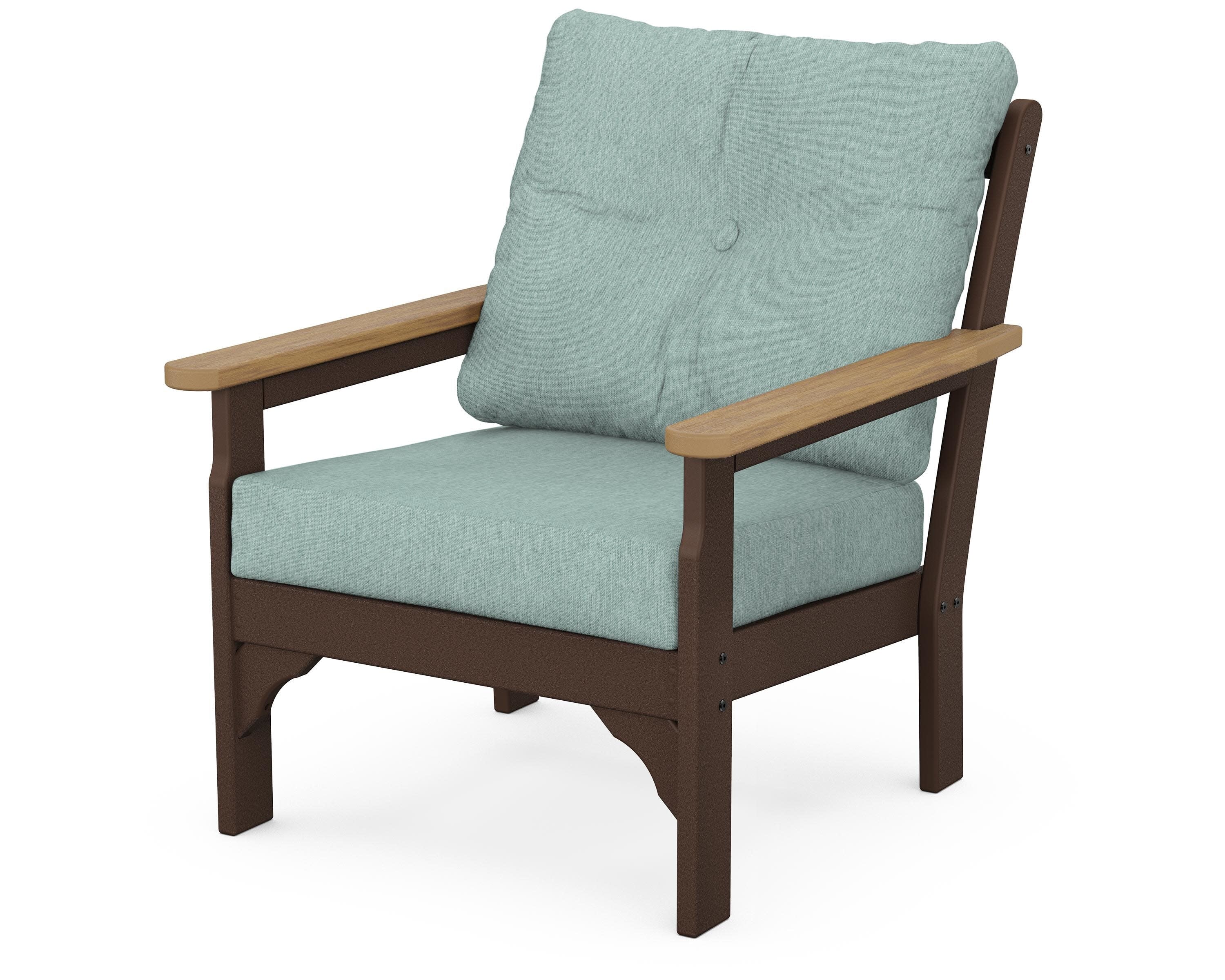 Vineyard Deep Seating Chair in Mahogany / Natural / Glacier Spa