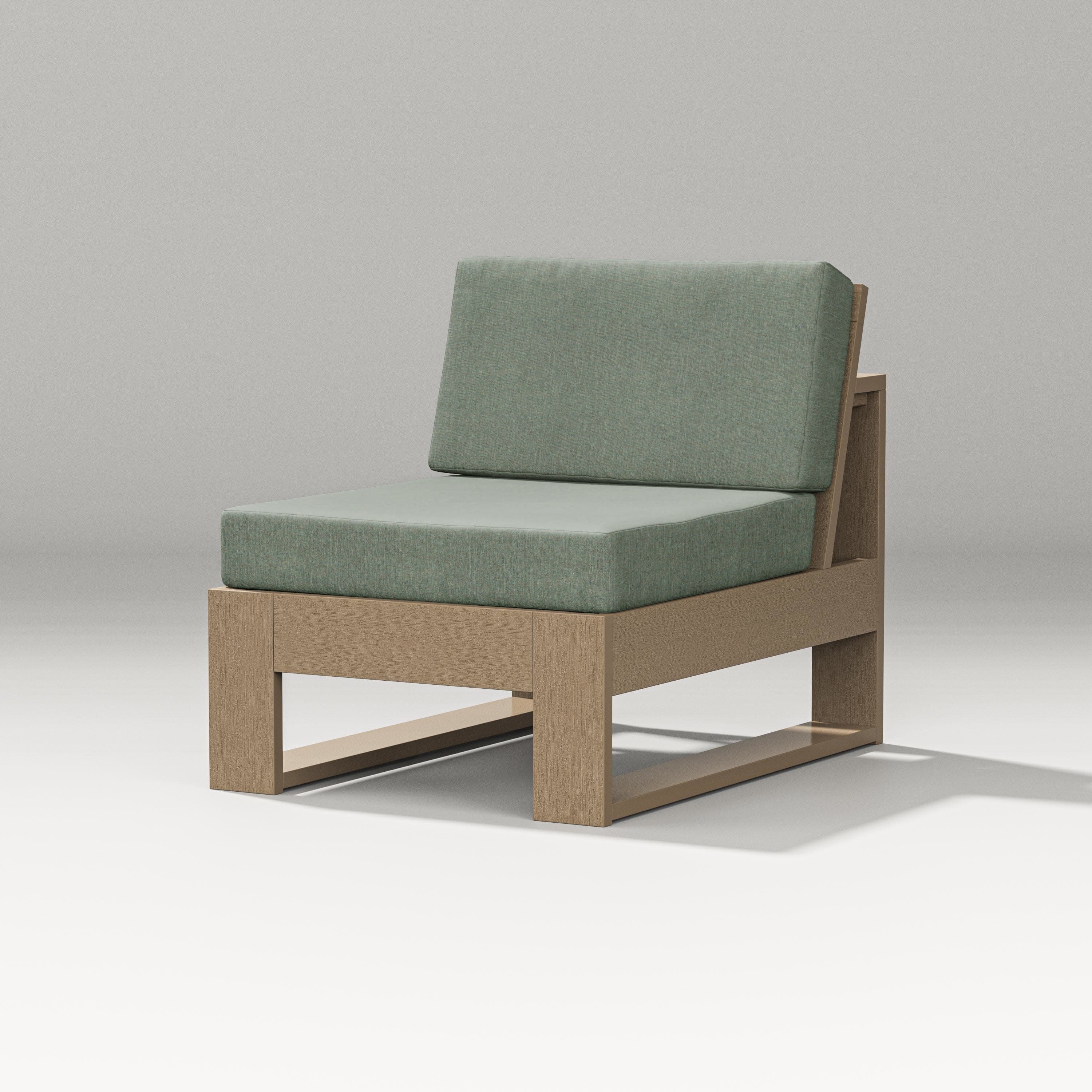 Latitude Modular Armless Chair in Vintage Sahara / Cast Sage