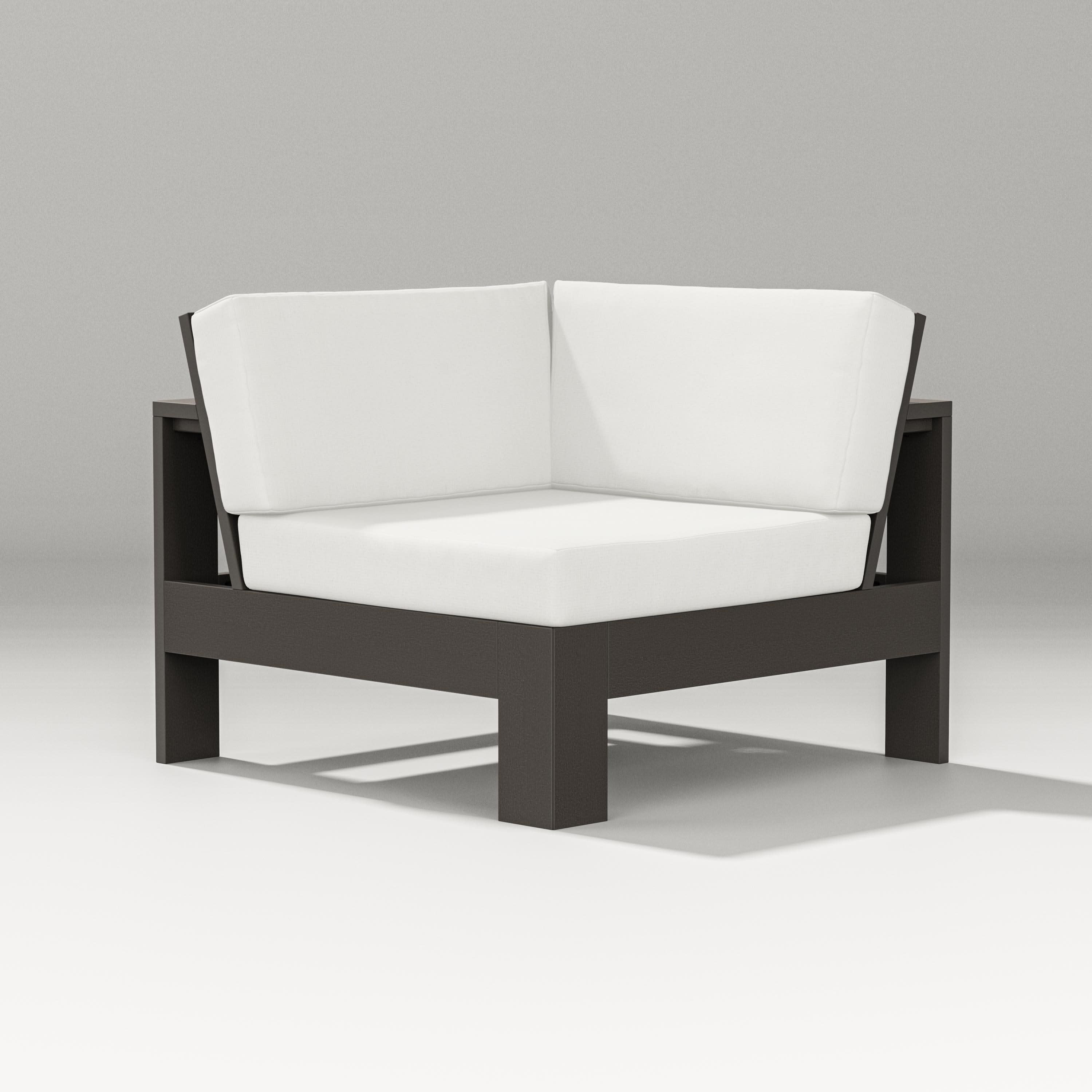 Latitude Modular Corner Chair in Vintage Coffee / Natural Linen