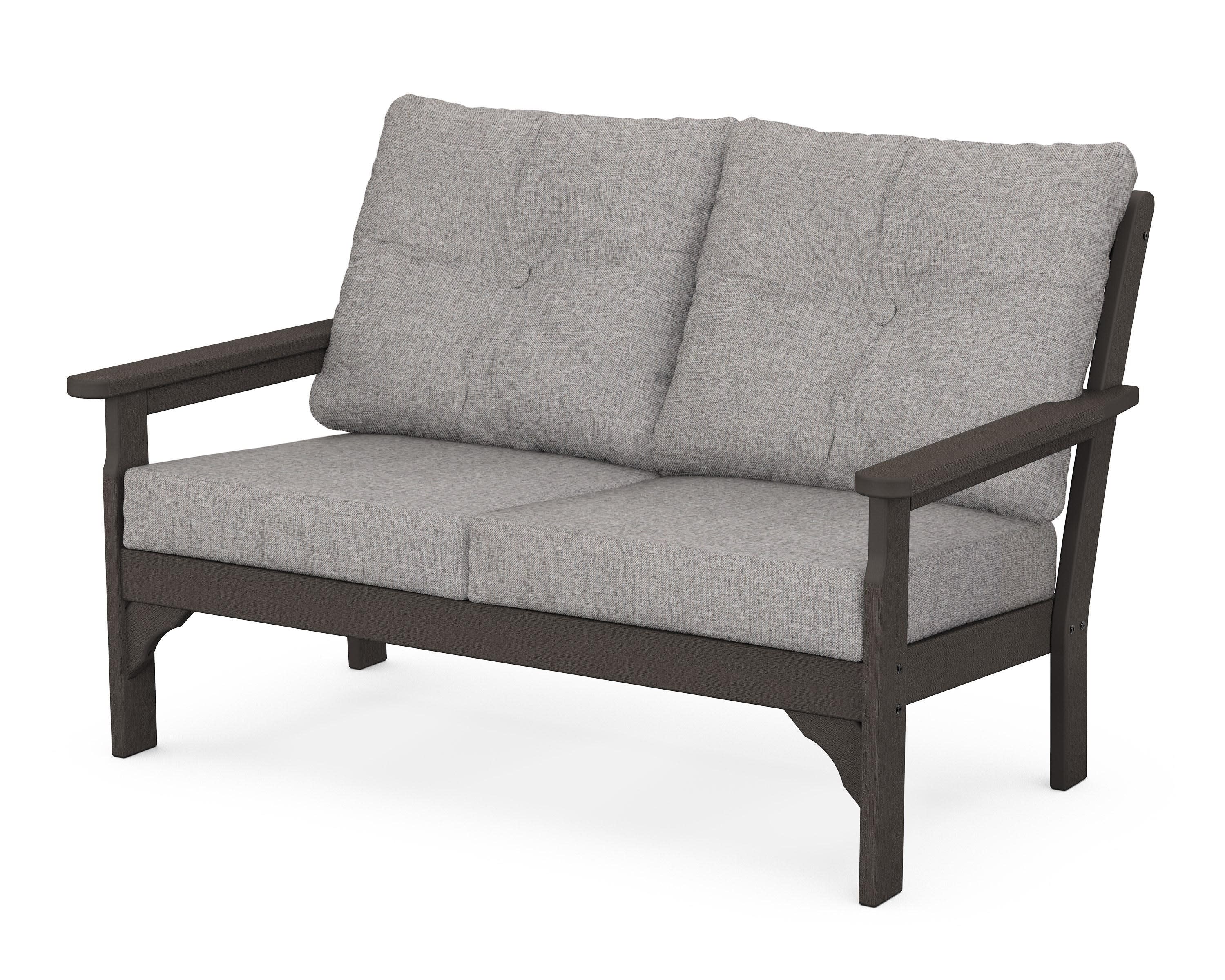 Vineyard Deep Seating Loveseat in Vintage Coffee / Grey Mist