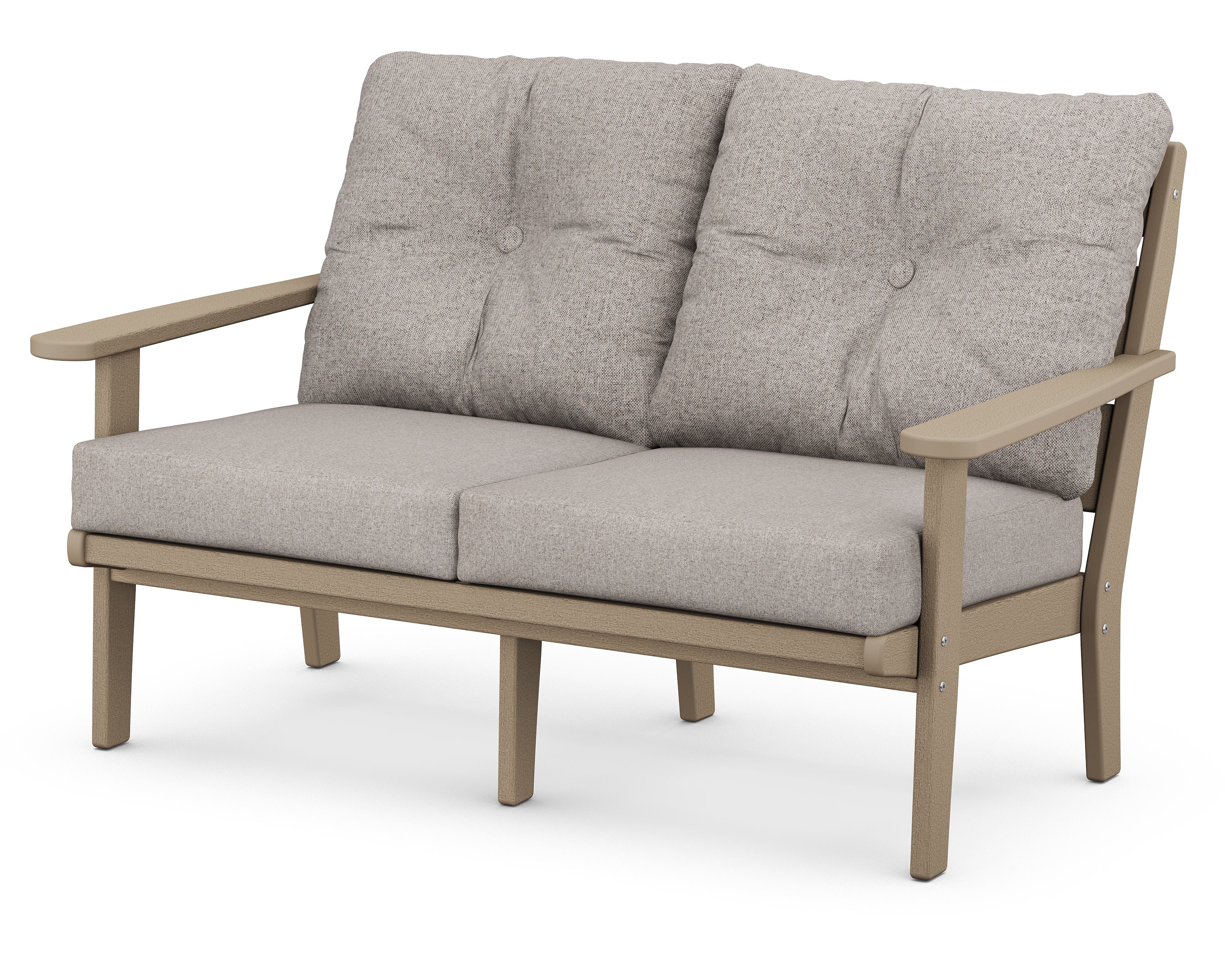 Lakeside Deep Seating Loveseat in Vintage Sahara / Weathered Tweed