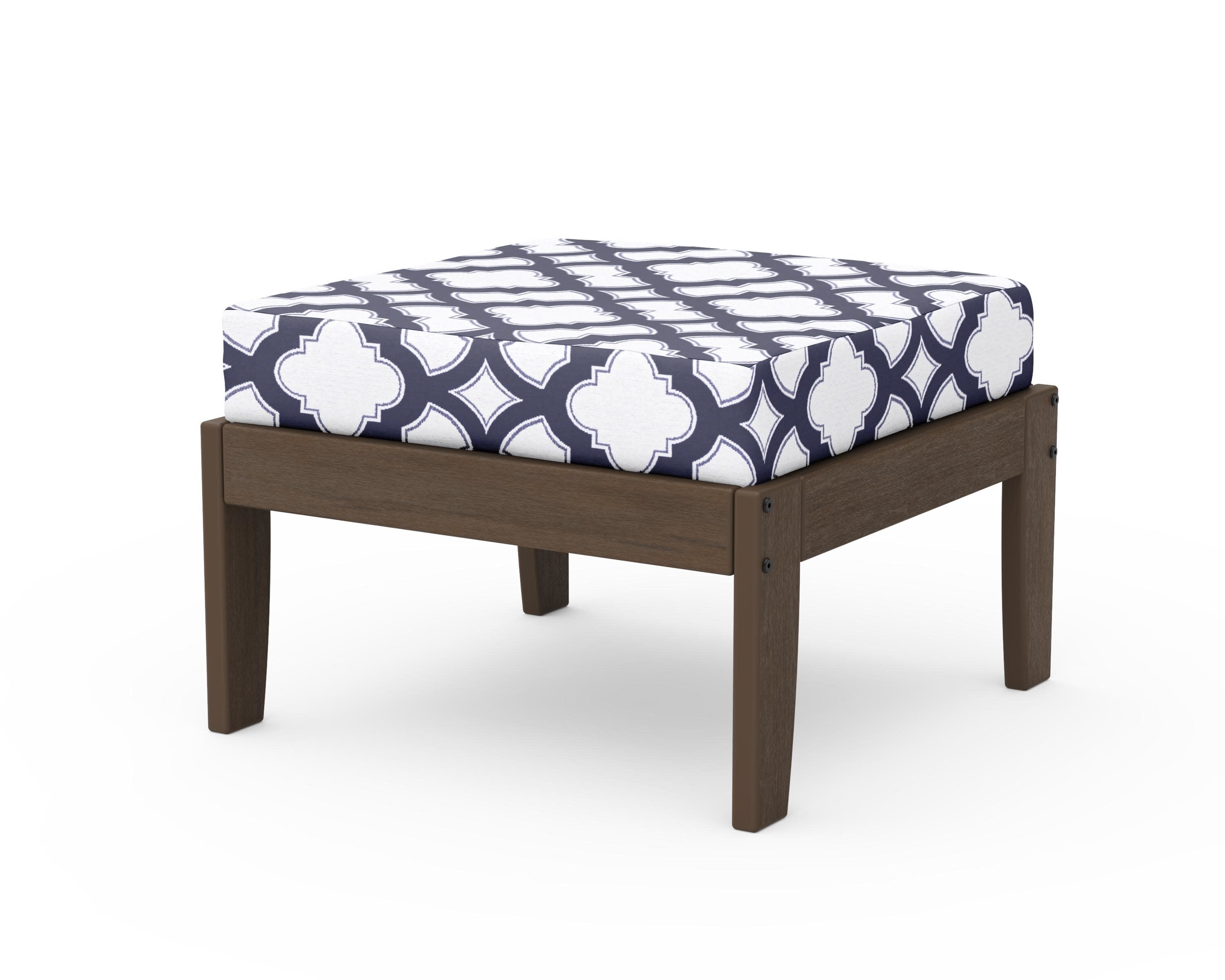 Modular Ottoman - Classic in Kona / Trellis Navy
