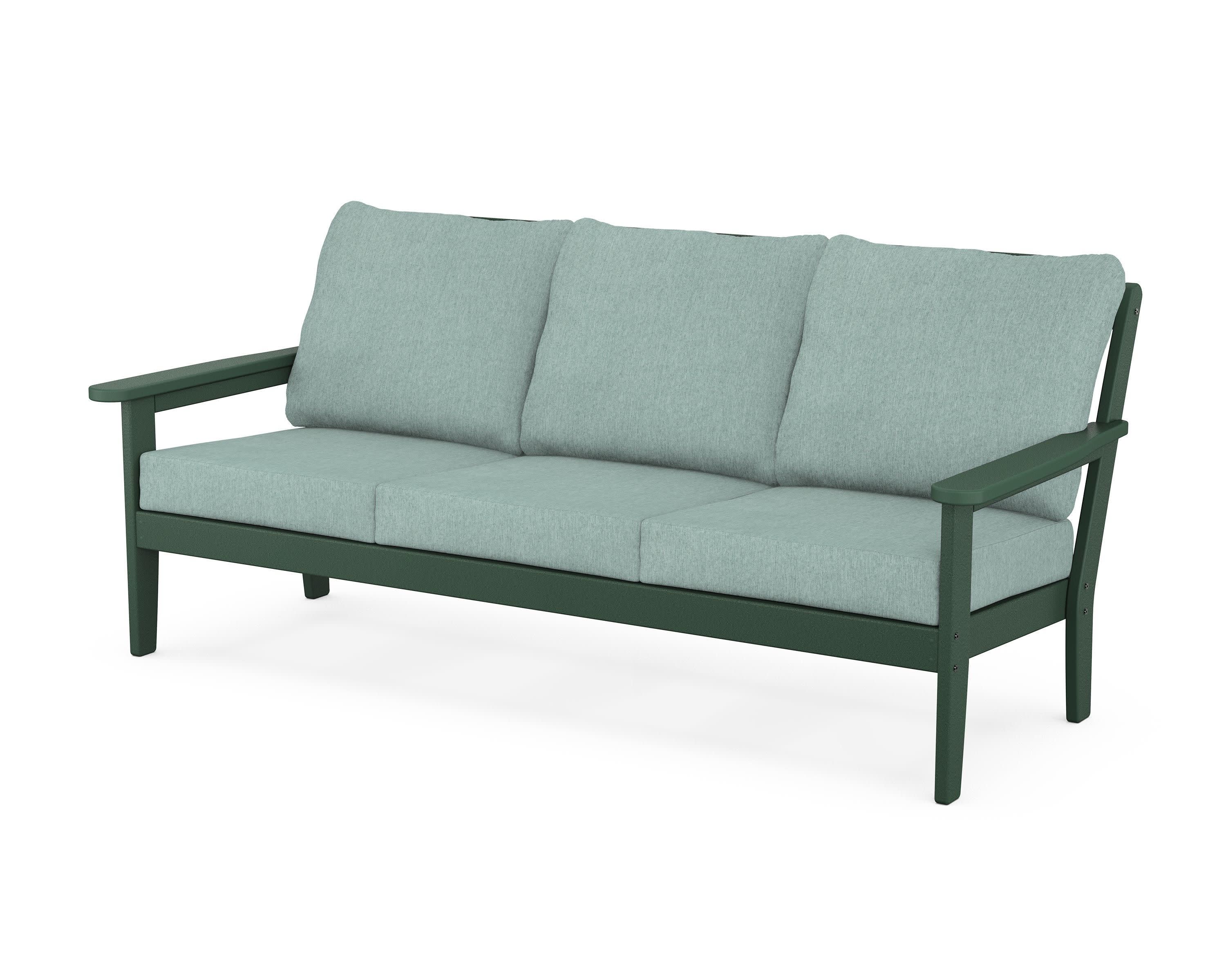 Cottage Deep Seating Sofa in Green / Glacier Spa