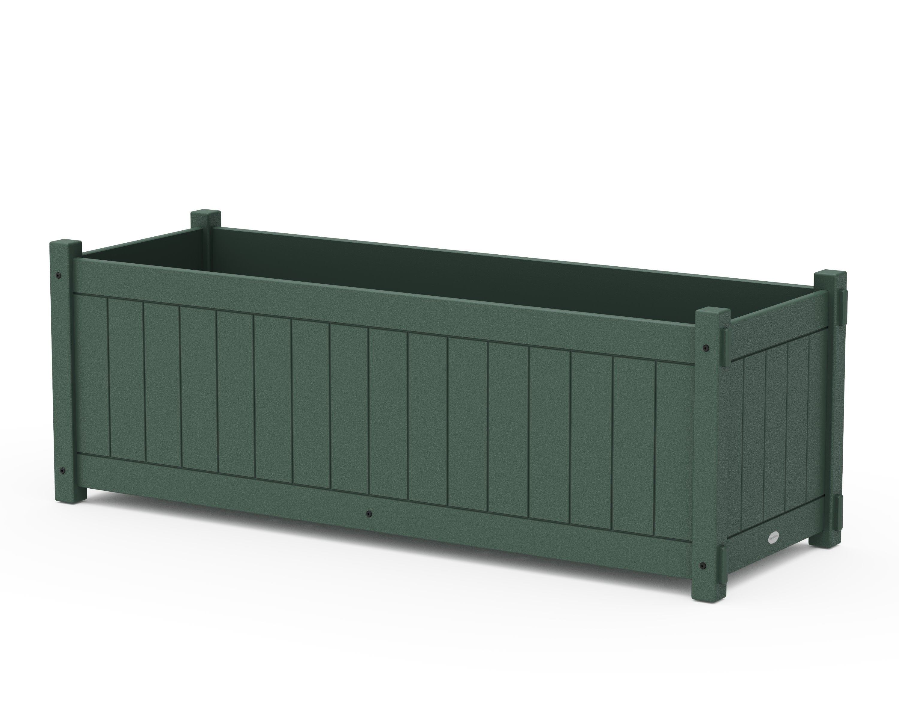 Vineyard Large Rectangle Triple Planter Box in Green