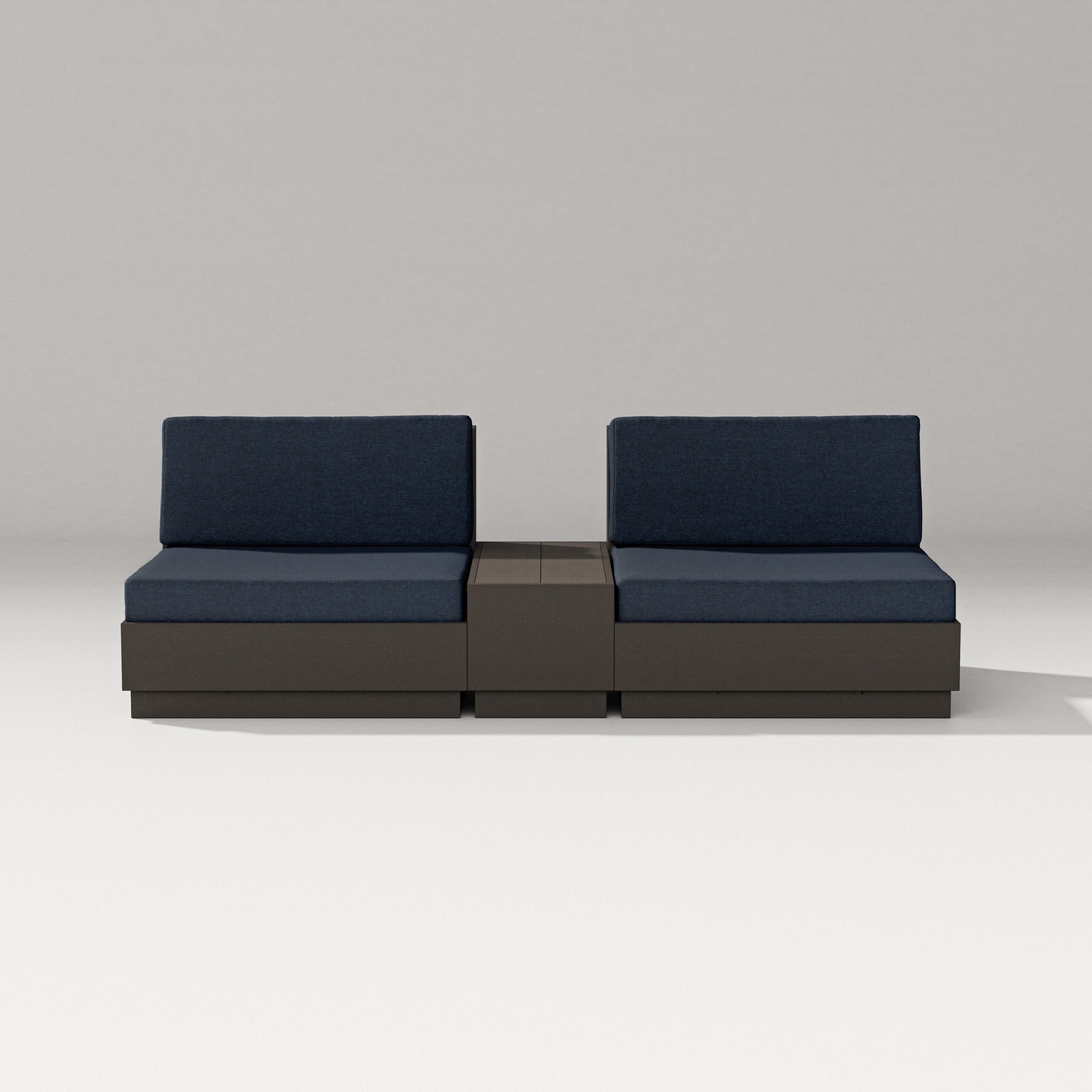 Elevate Lounge Chair Set in Vintage Coffee / Marine Indigo