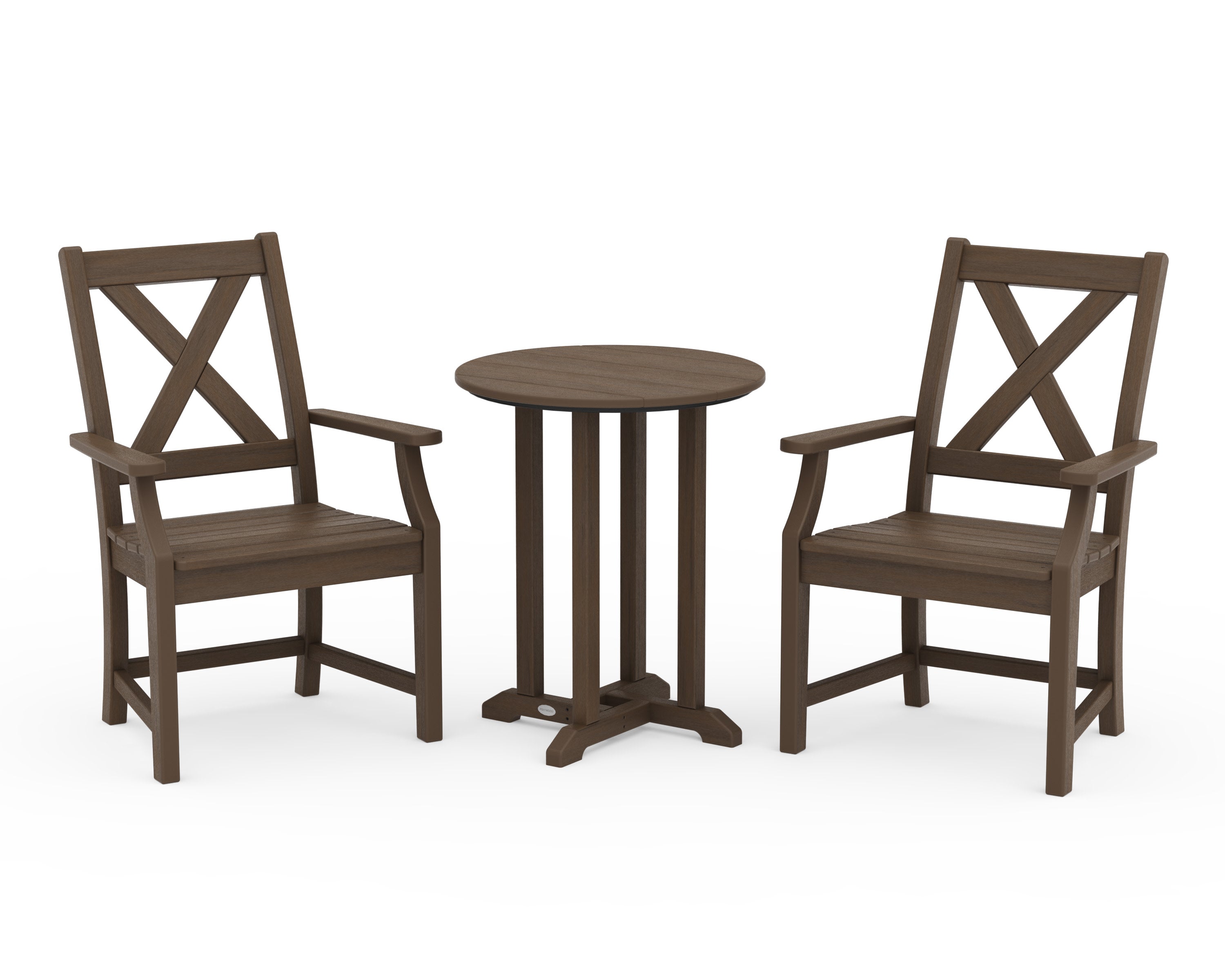 Braxton 3-Piece Round Bistro Dining Set in Kona