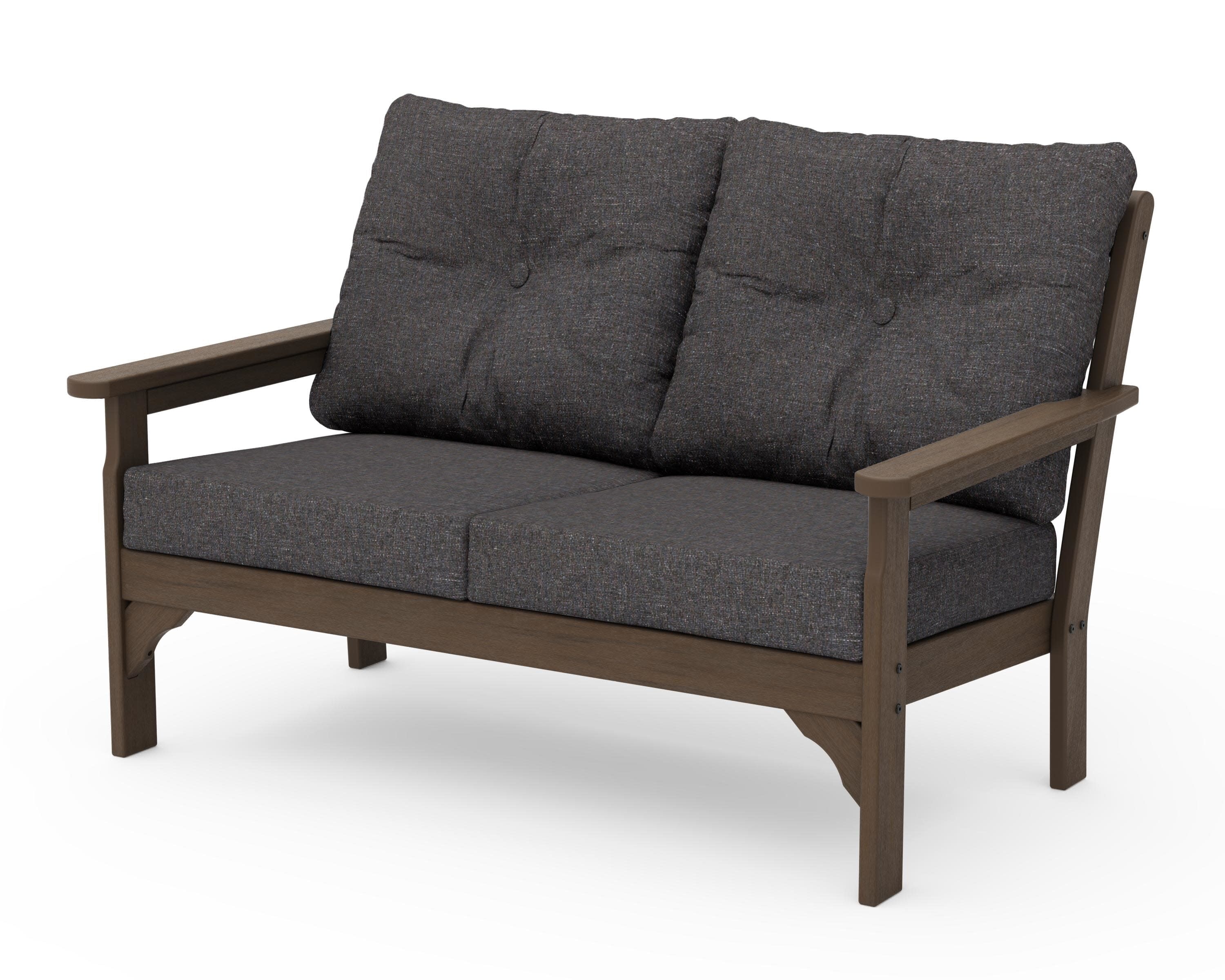 Vineyard Deep Seating Loveseat in Kona / Ash Charcoal