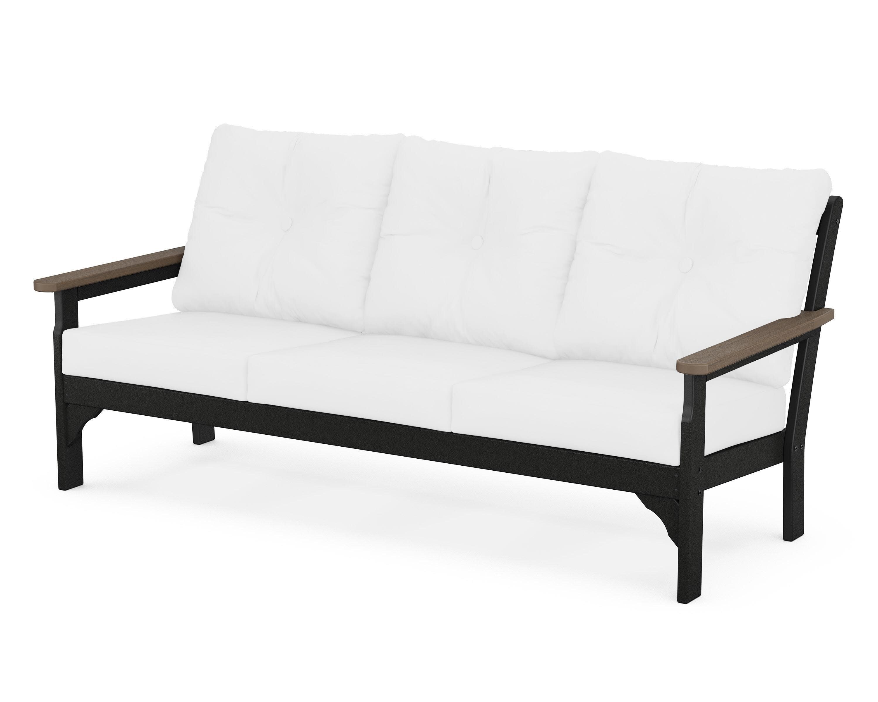 Vineyard Deep Seating Sofa in Black / Kona / Natural