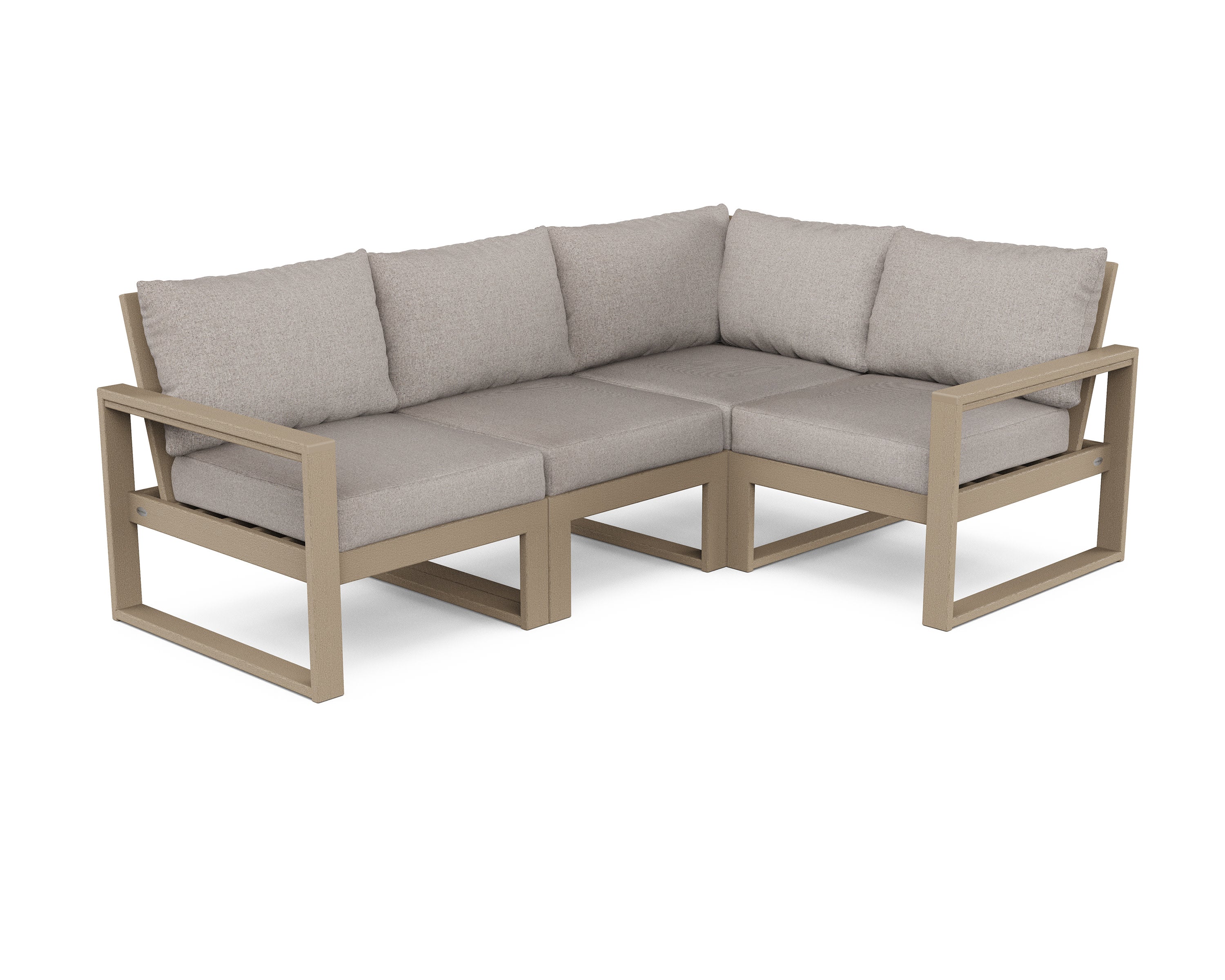 EDGE 4-Piece Modular Deep Seating Set in Vintage Sahara / Weathered Tweed