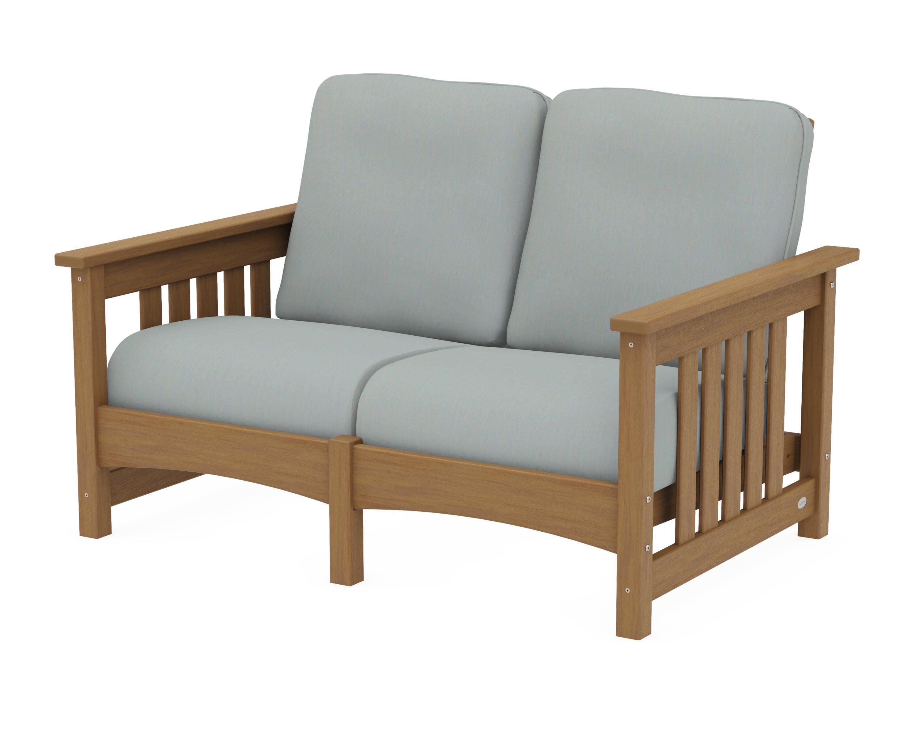 Club Mission Loveseat in Natural / Spa