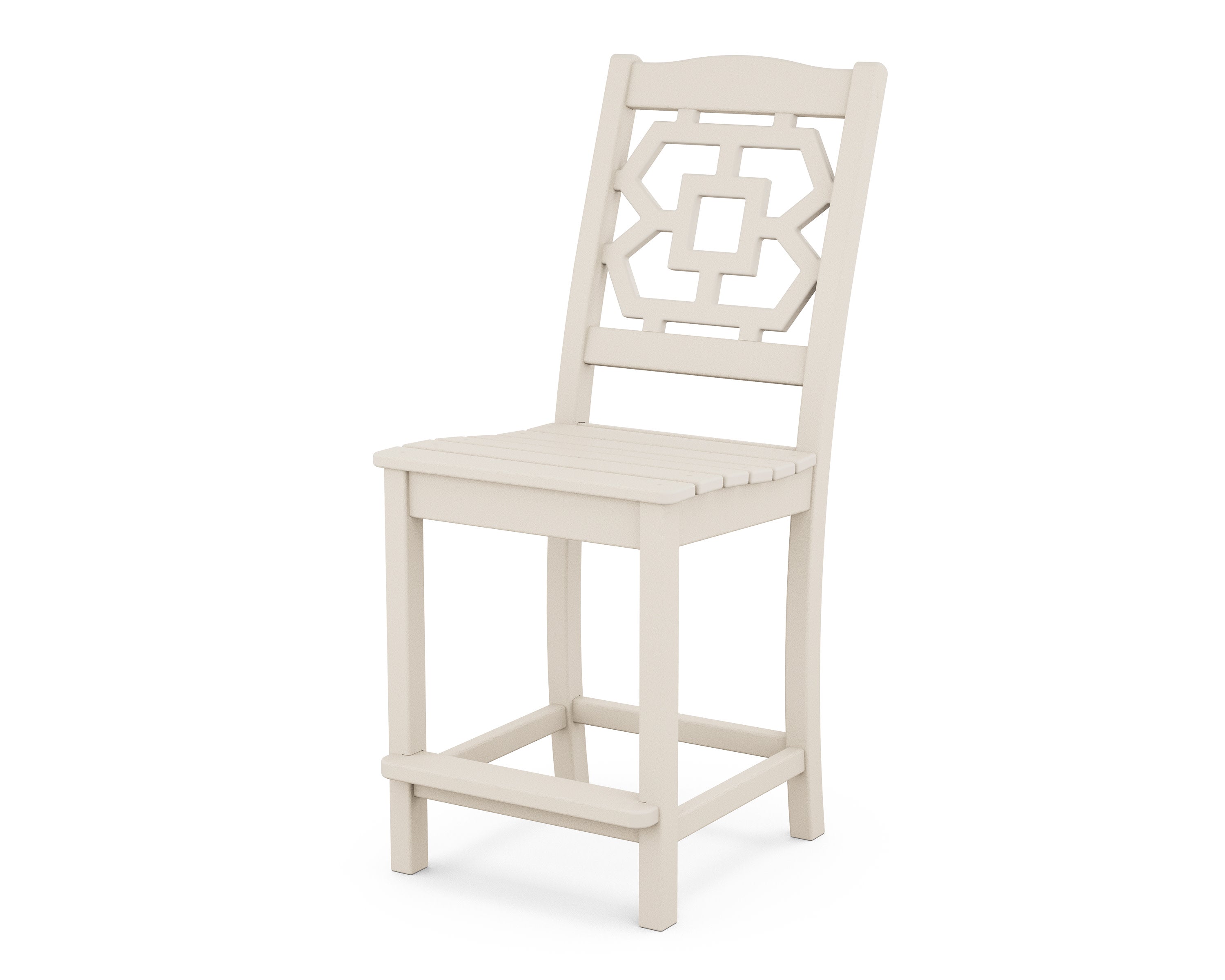 Chinoiserie Counter Side Chair in Sand