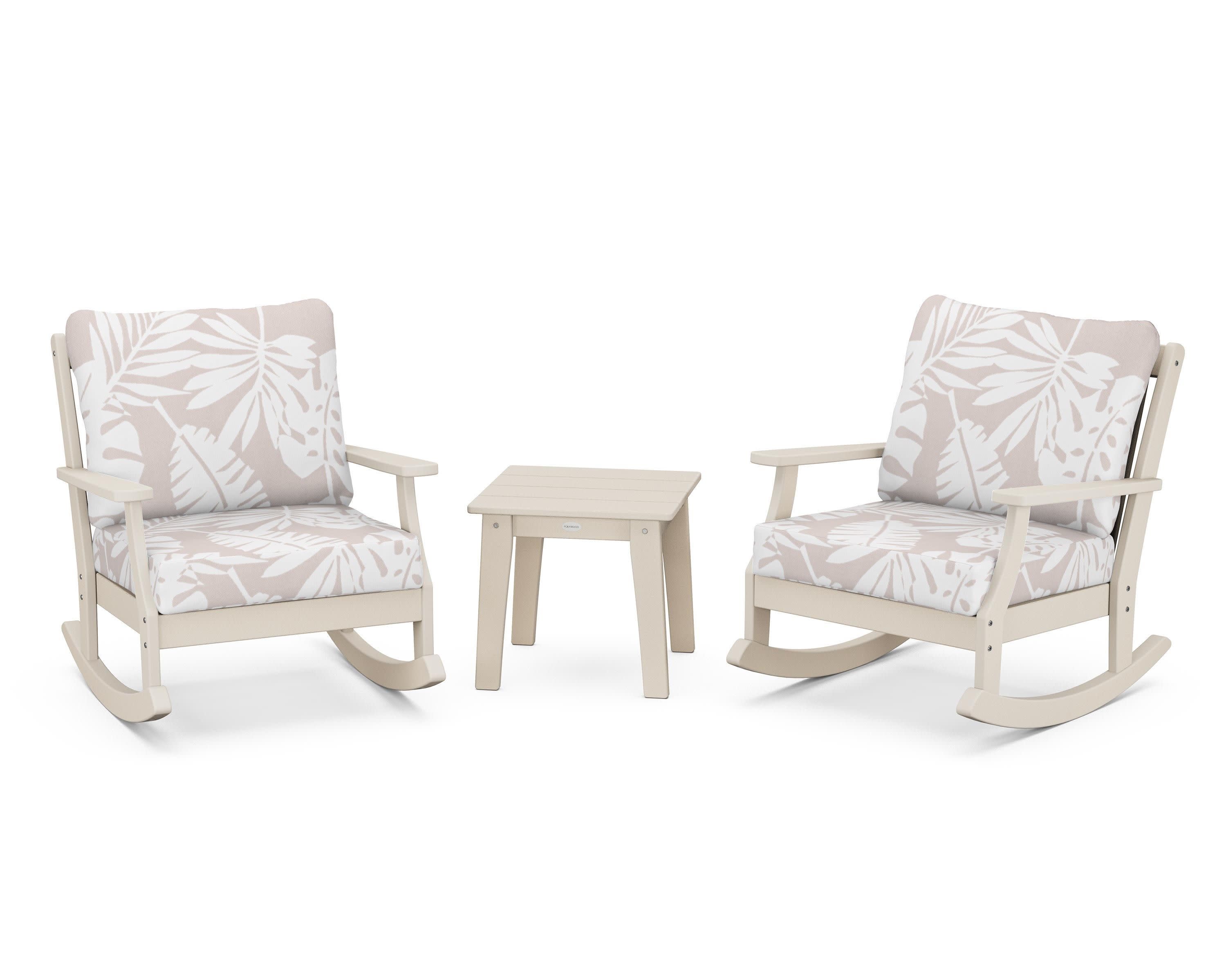 Braxton 3-Piece Deep Seating Rocker Set in Sand / Leaf Dune Burlap