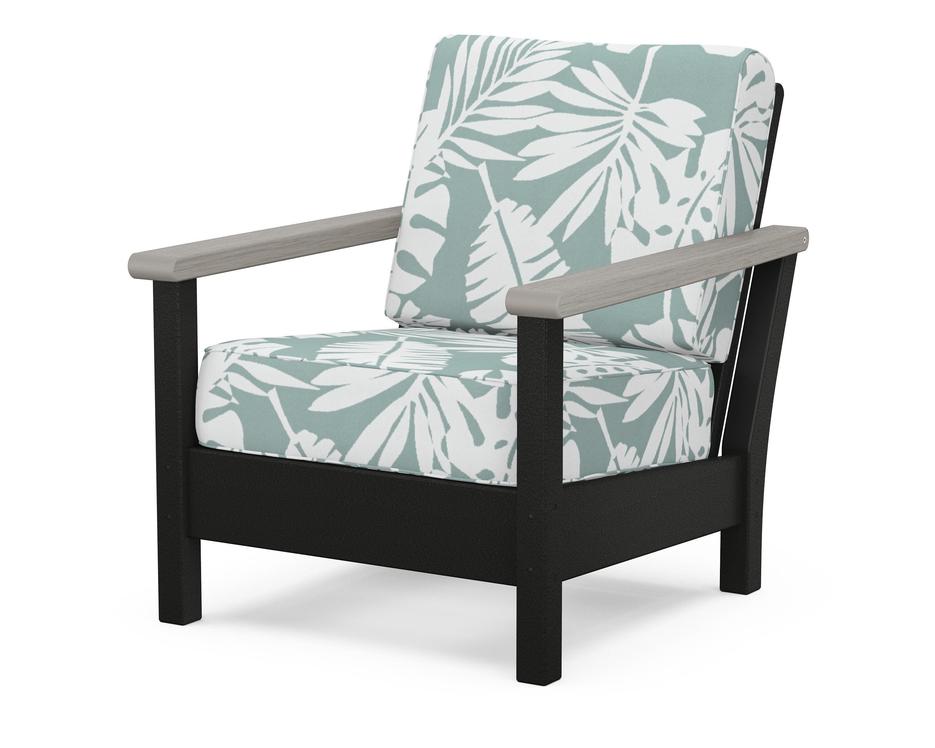 Harbour Deep Seating Chair in Black / Driftwood / Leaf Glacier Spa