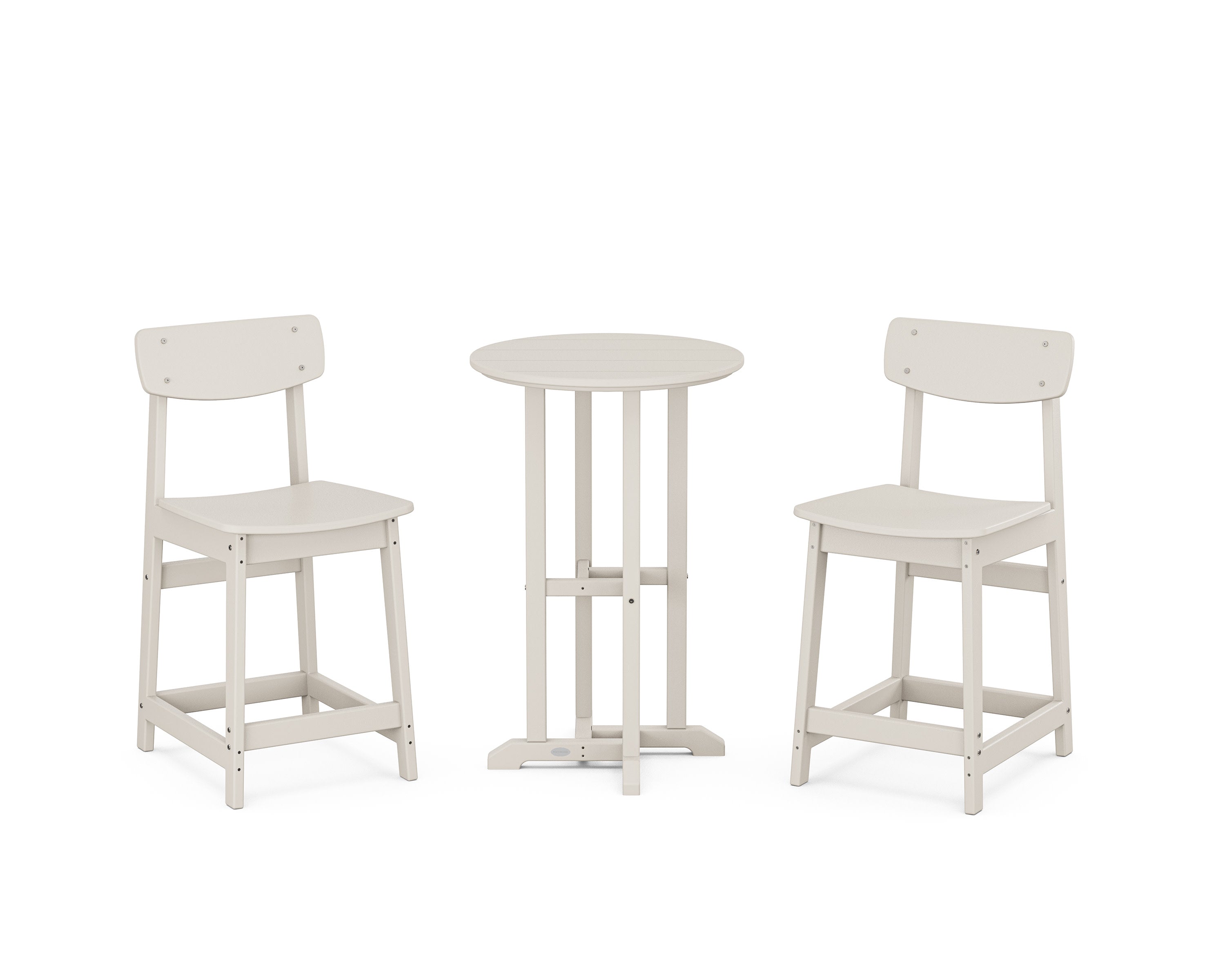 Modern Studio Urban Chair 3-Piece Bistro Counter Set in Sand