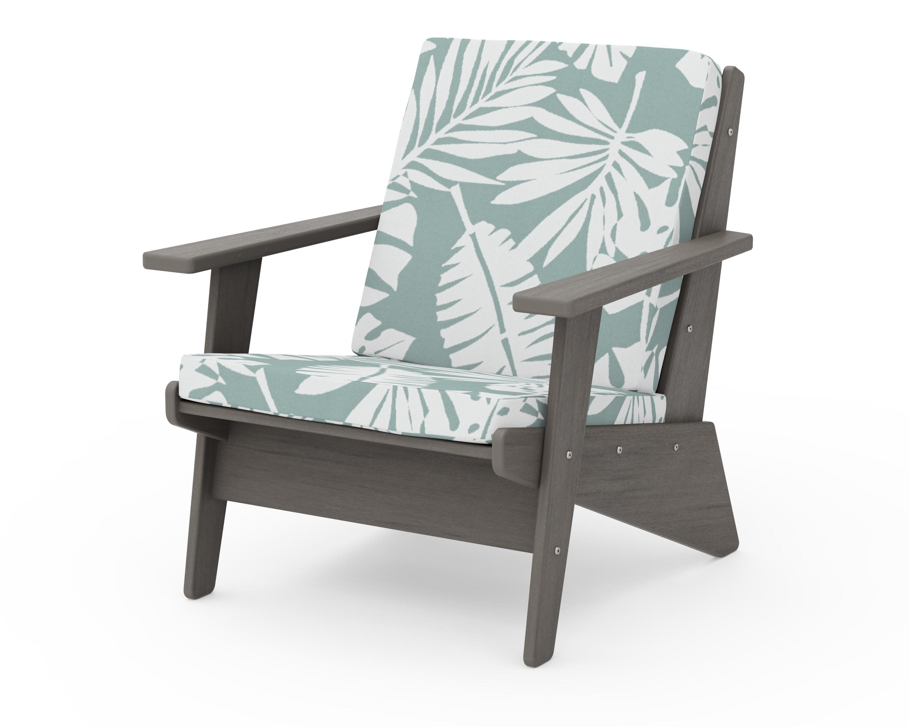 Riviera Modern Lounge Chair in Driftwood / Leaf Glacier Spa