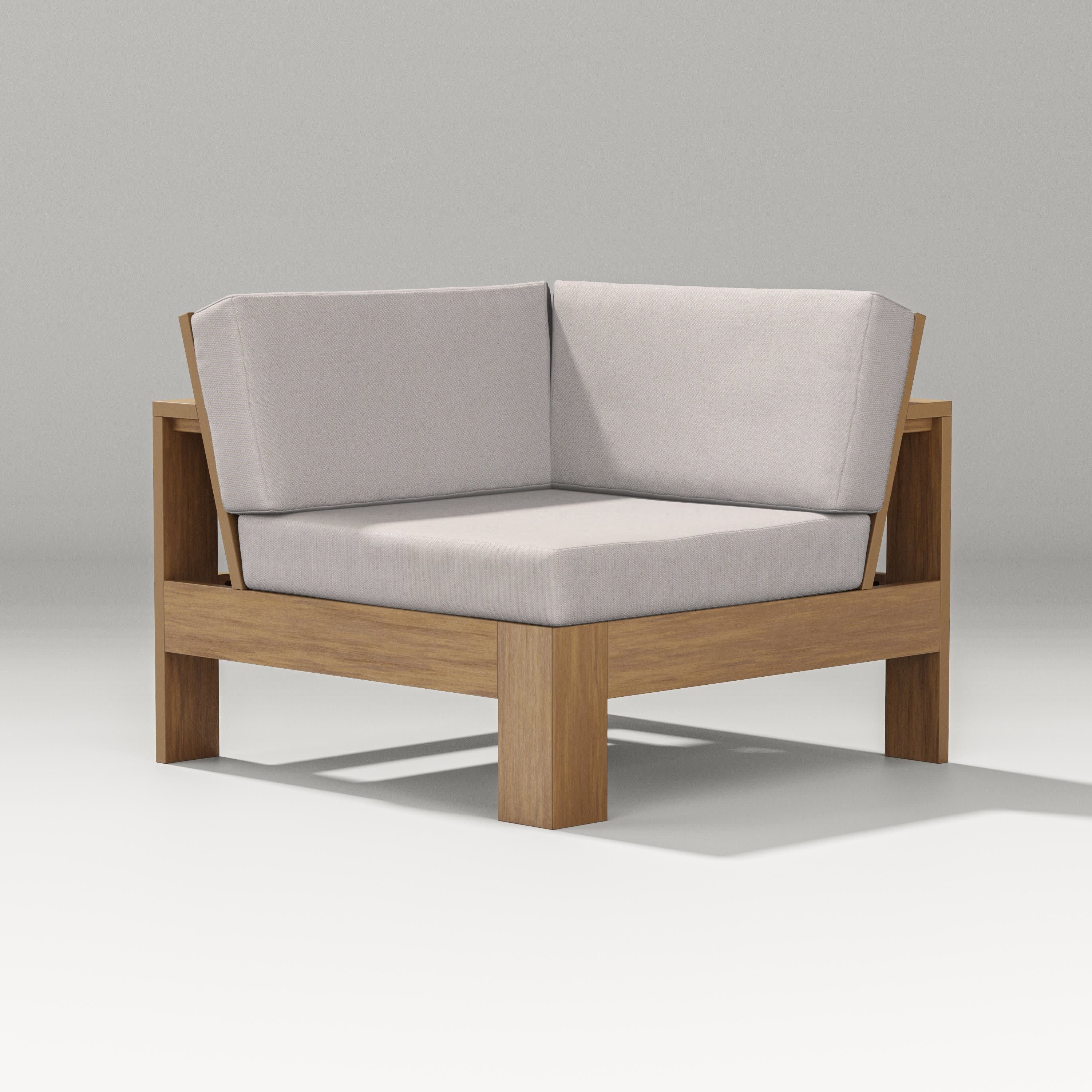 Latitude Modular Corner Chair in Natural / Dune Burlap