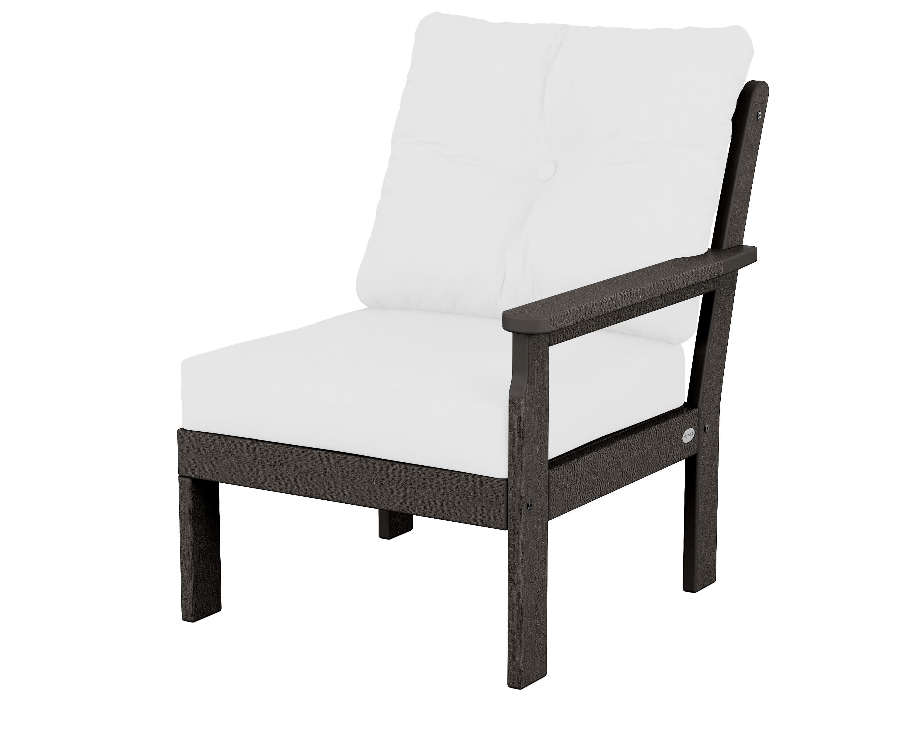 Vineyard Modular Right Arm Chair in Vintage Coffee / Natural