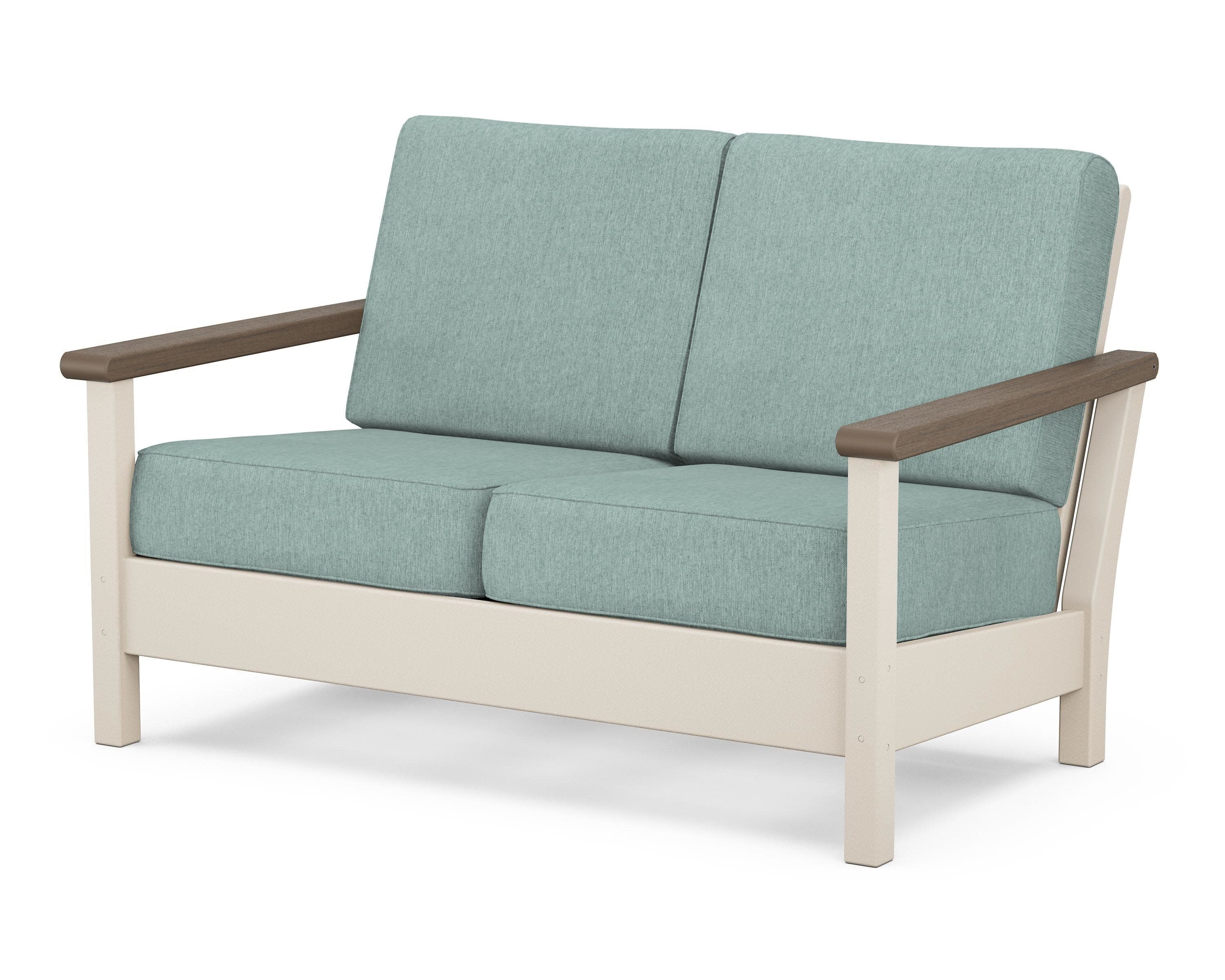 Harbour Deep Seating Loveseat in Sand / Kona / Glacier Spa