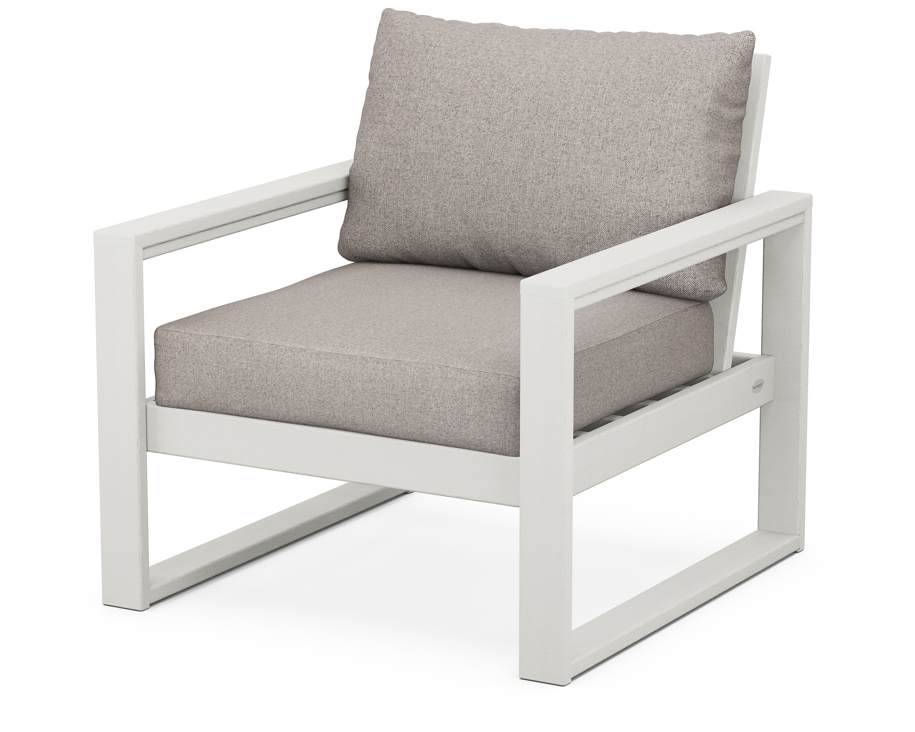 EDGE Club Chair in Vintage White / Weathered Tweed