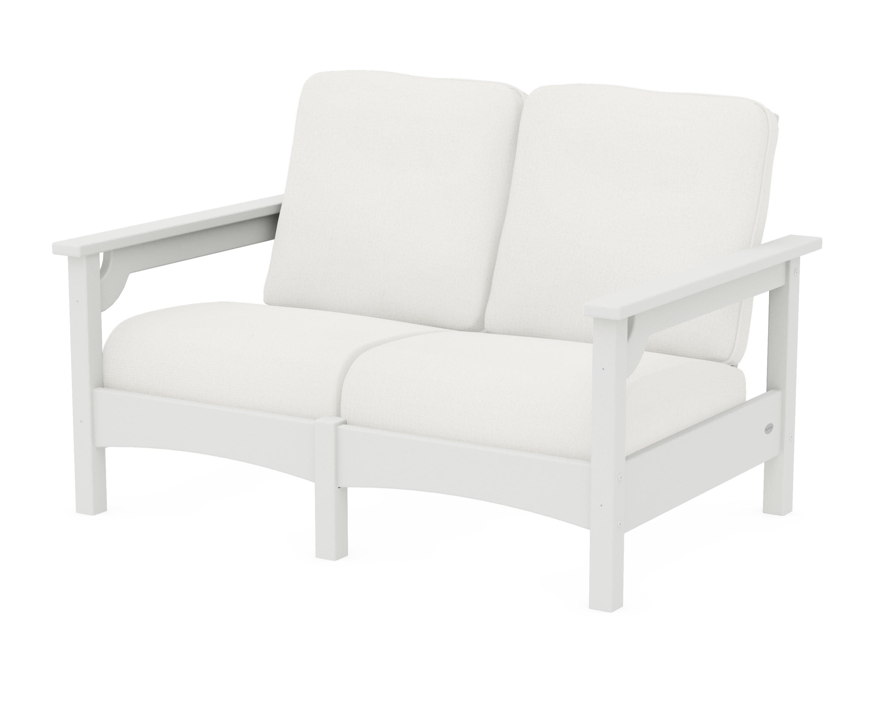Club Loveseat in Vintage White / Natural Linen