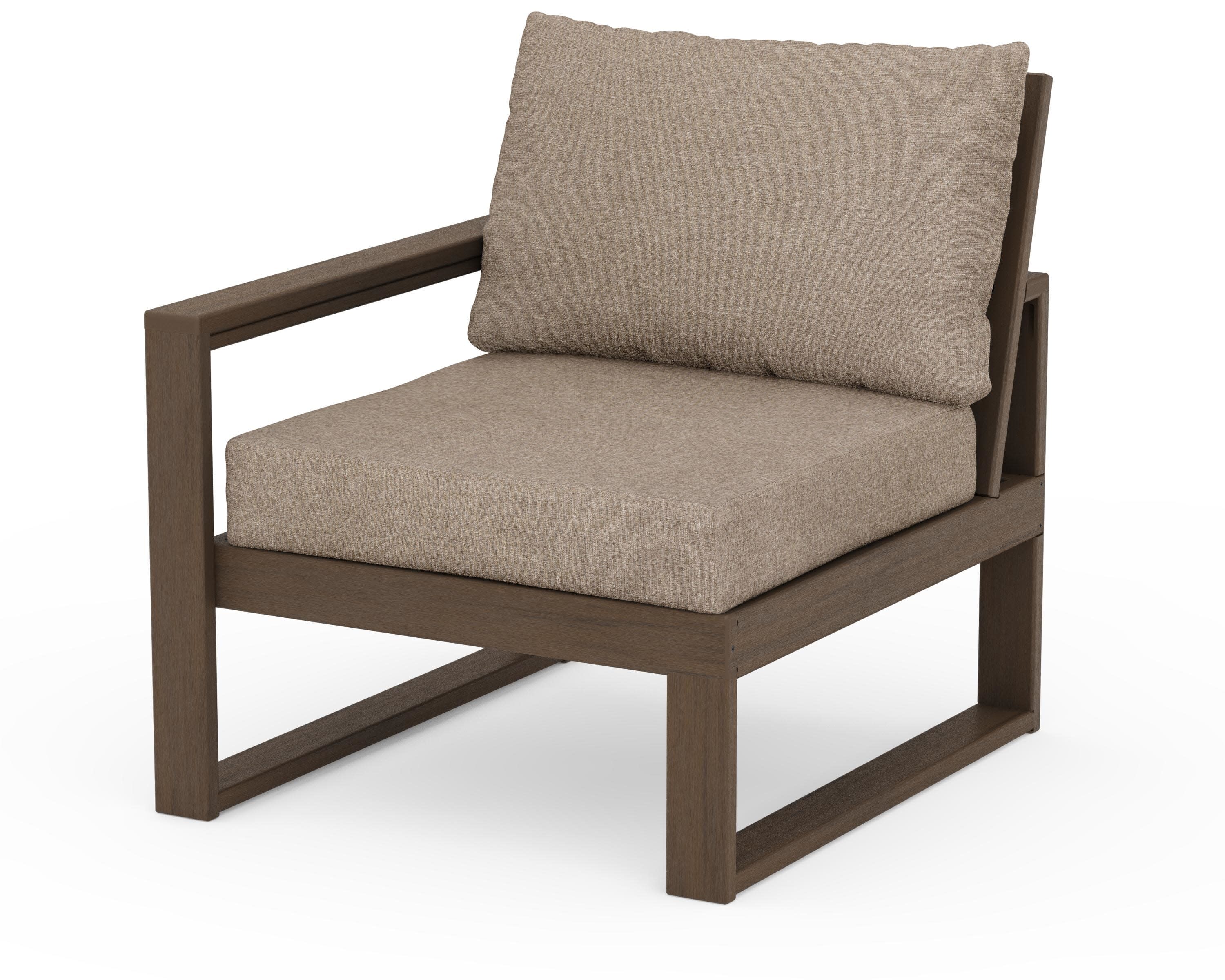 EDGE Modular Left Arm Chair in Kona / Spiced Burlap