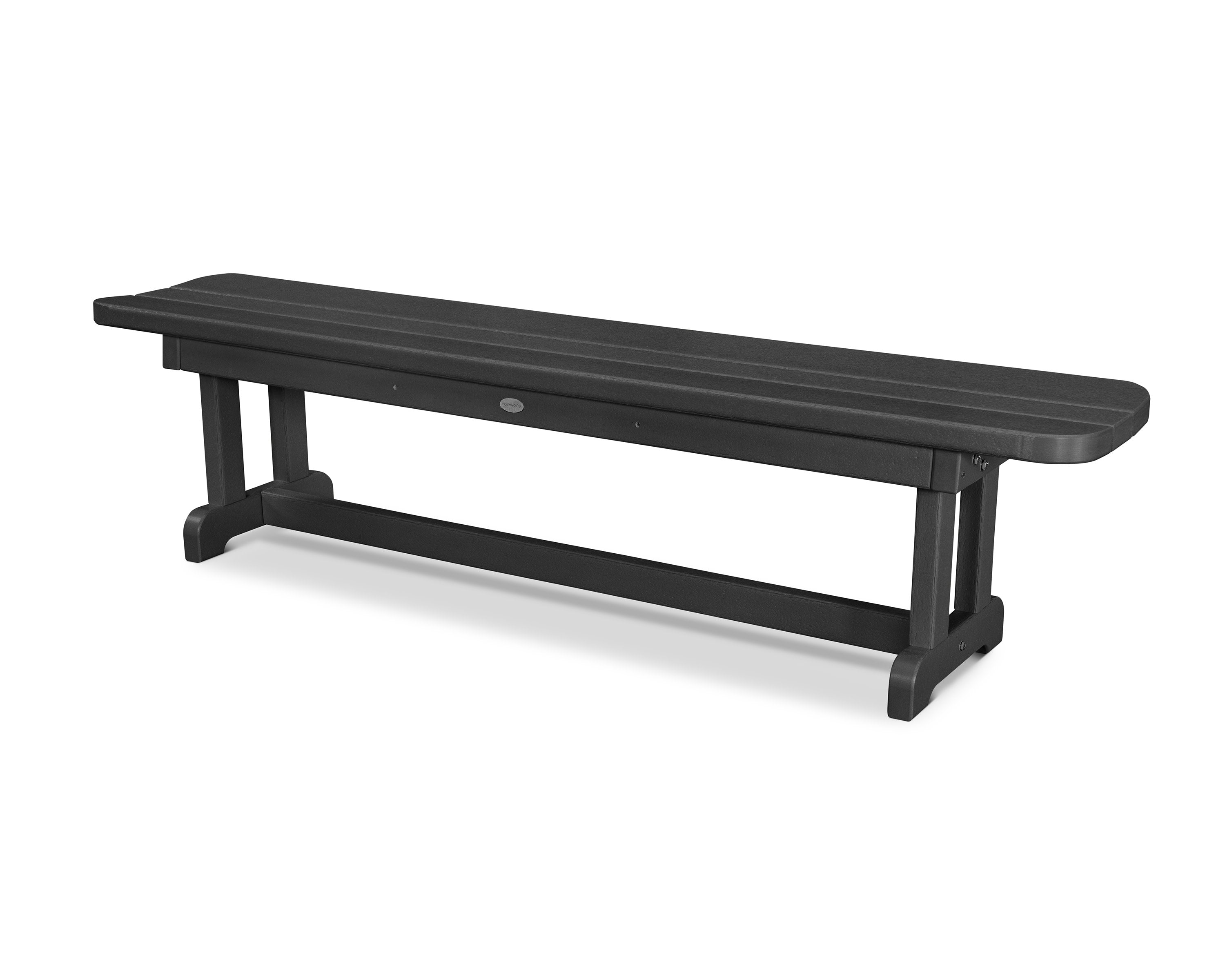 Park 72" Harvester Backless Bench in Black