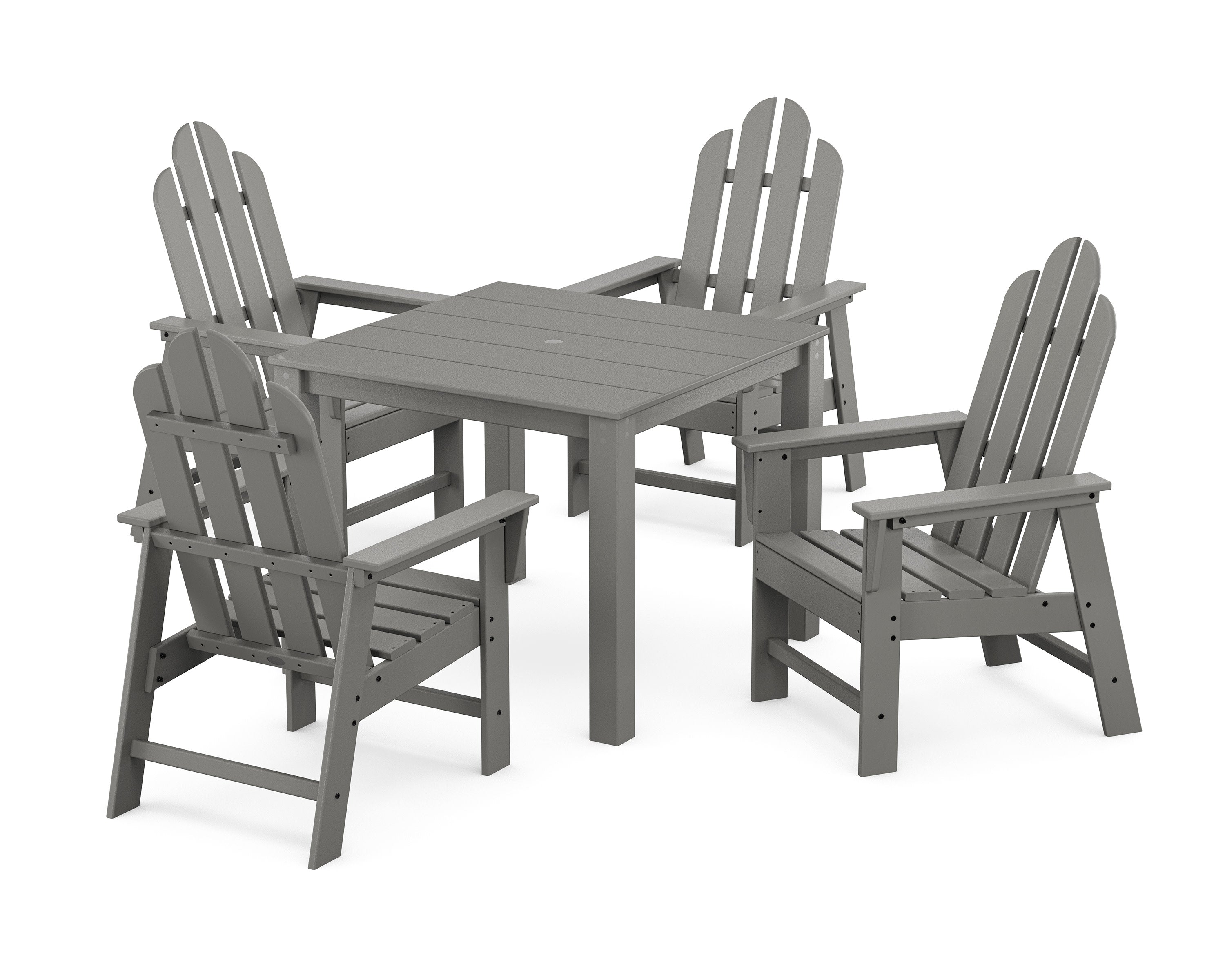 Long Island 5-Piece Parsons Dining Set in Slate Grey