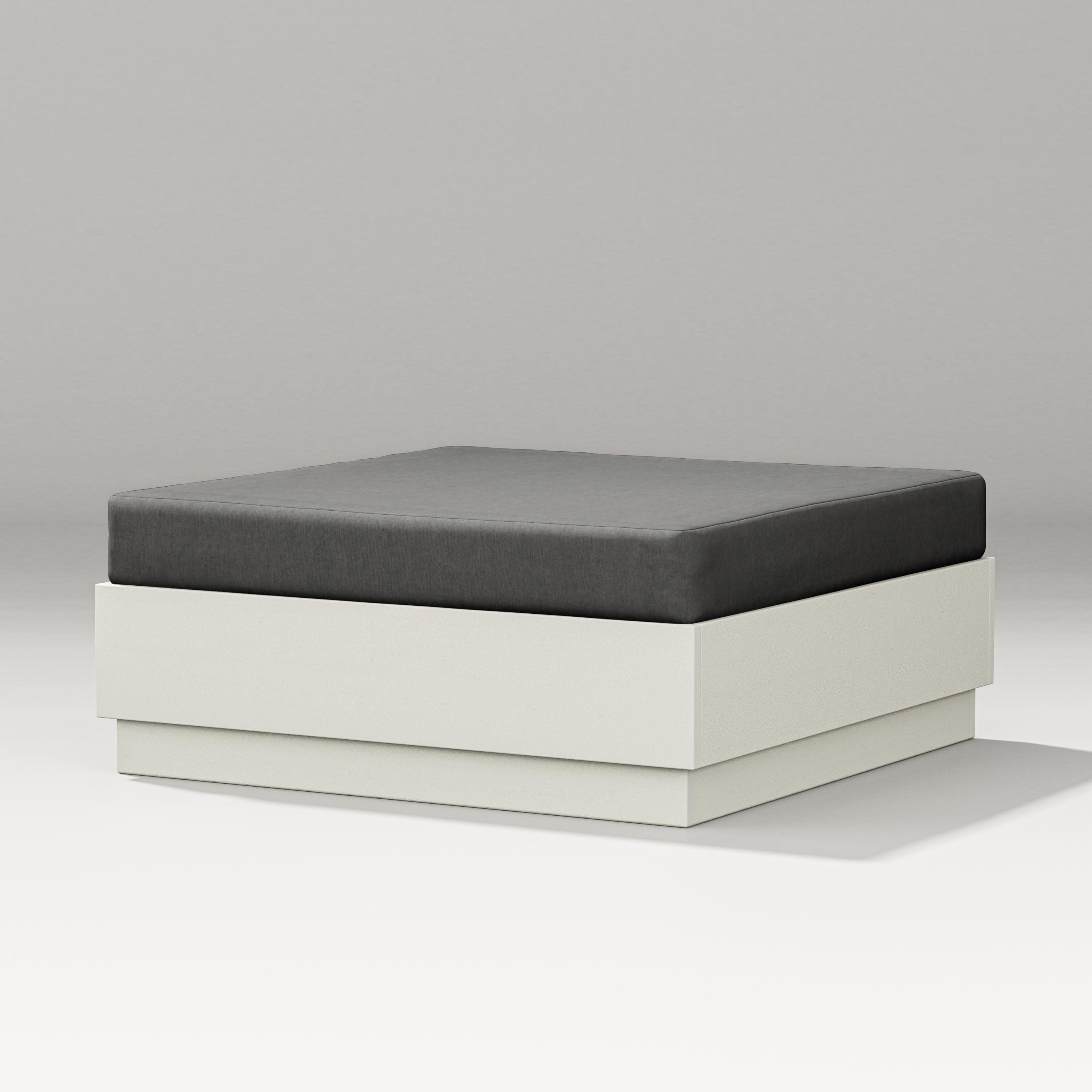 Elevate Lounge Ottoman in Vintage White / Spectrum Carbon