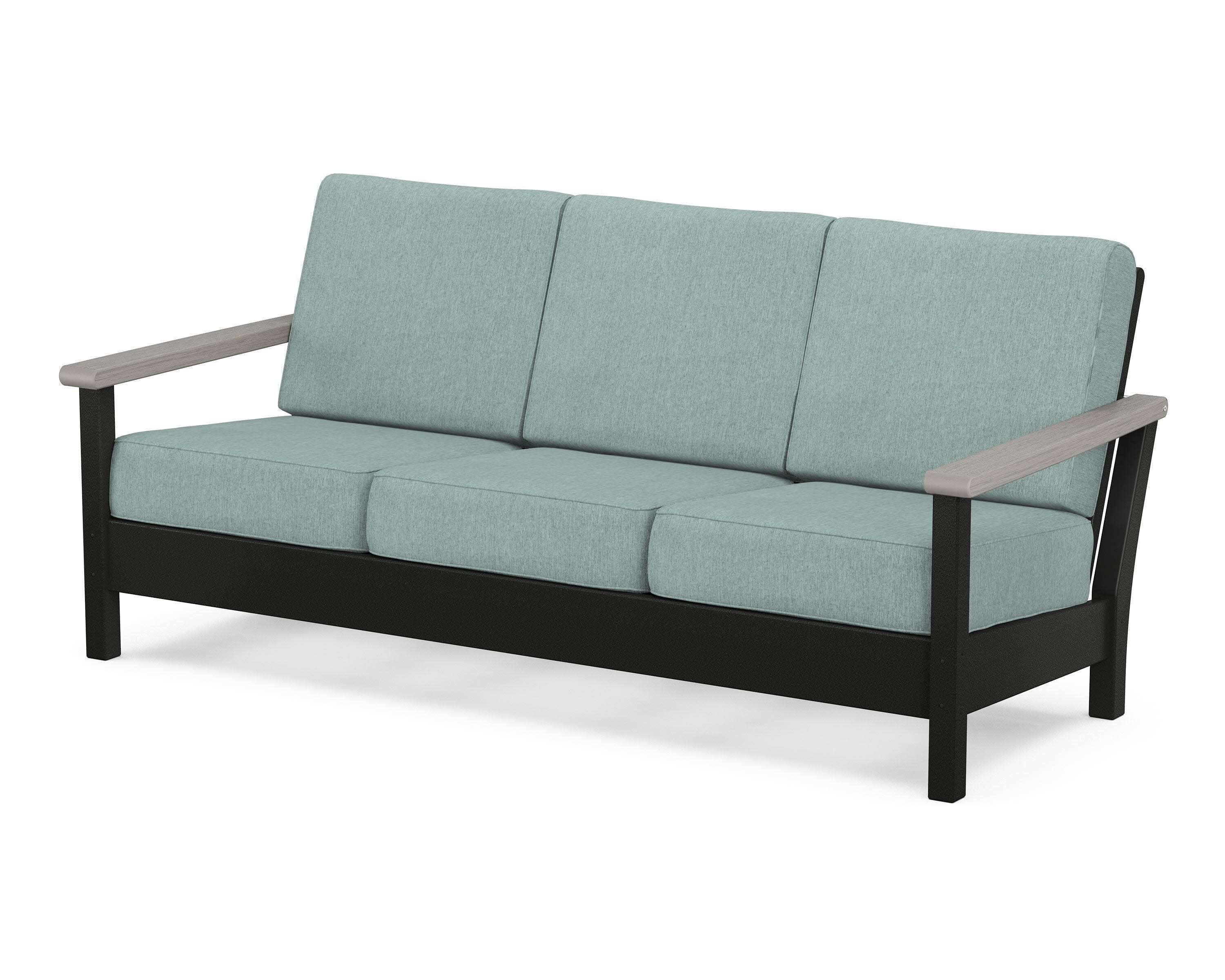 Harbour Deep Seating Sofa in Black / Driftwood / Glacier Spa