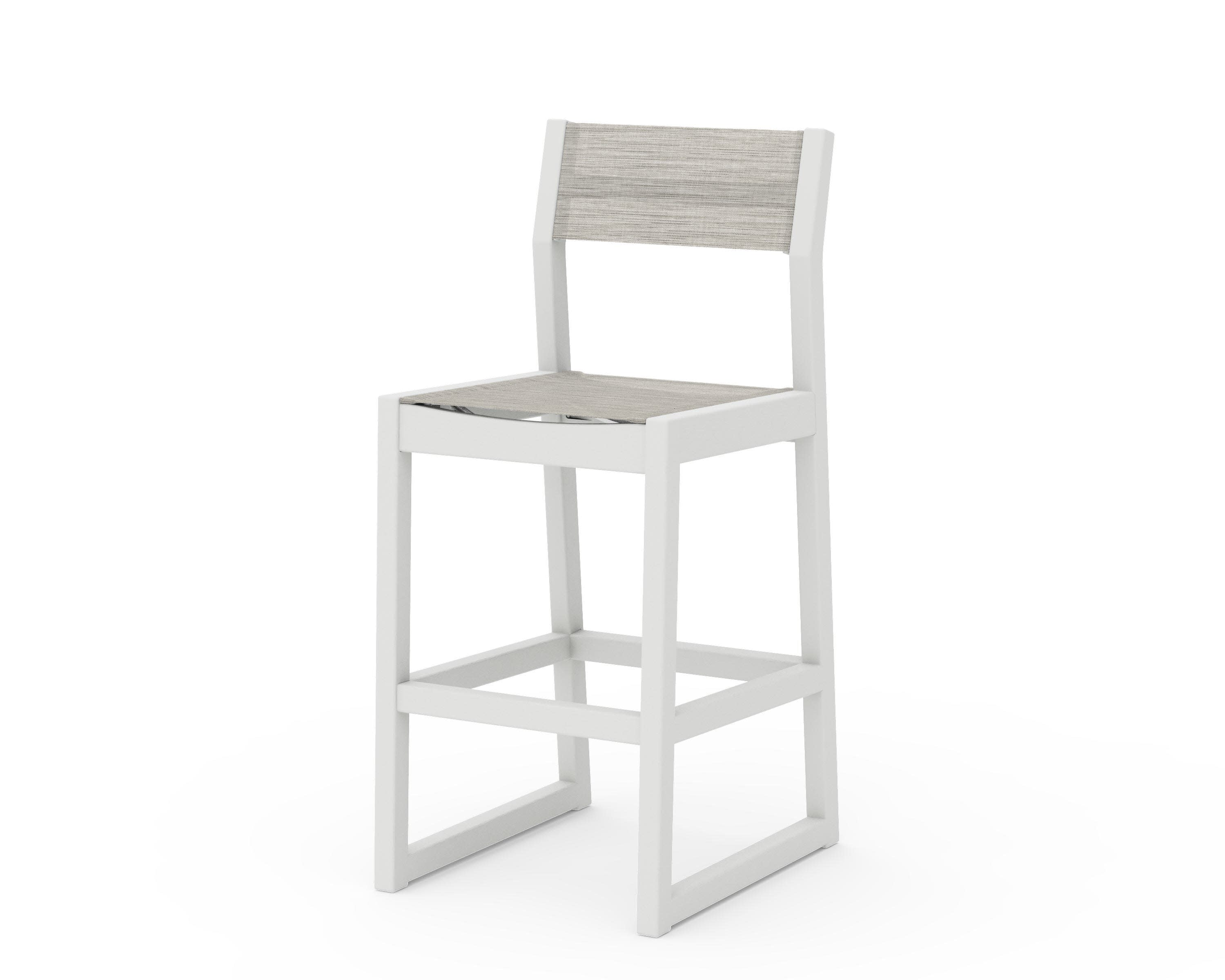 EDGE Sling Bar Side Chair in Vintage White / Birch Sling
