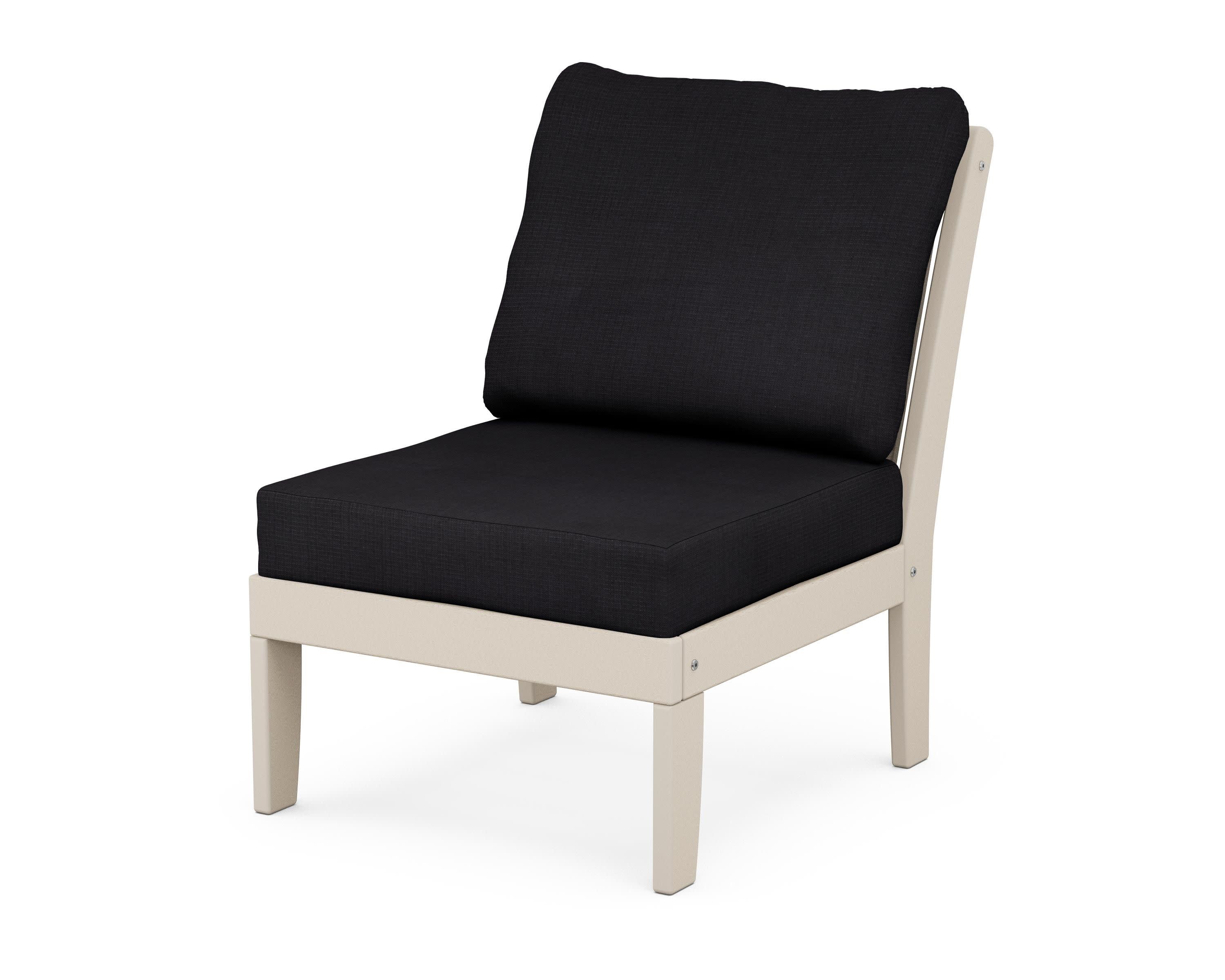 Braxton Modular Armless Chair in Sand / Midnight Linen