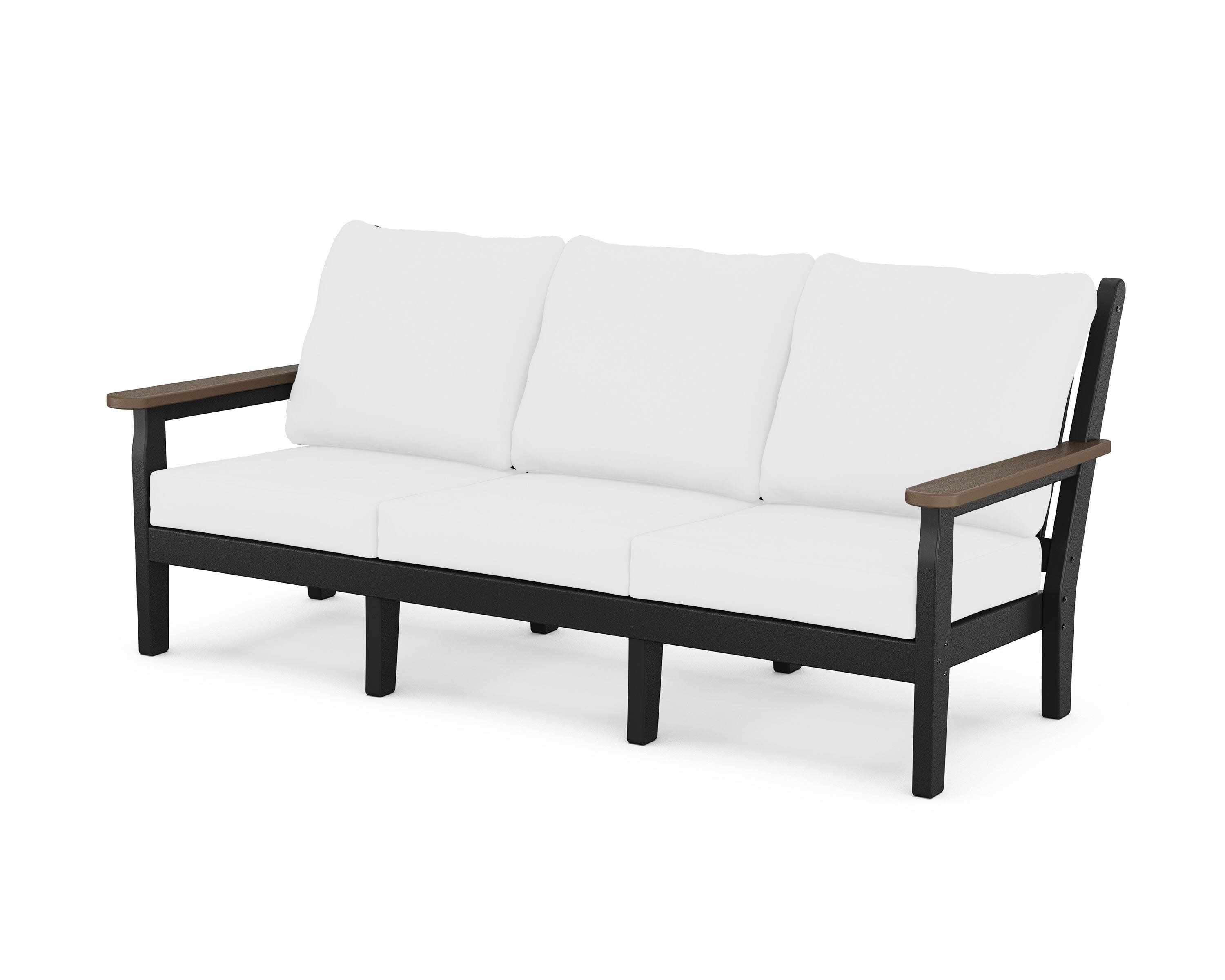 Chippendale Deep Seating Sofa in Black / Kona / Natural